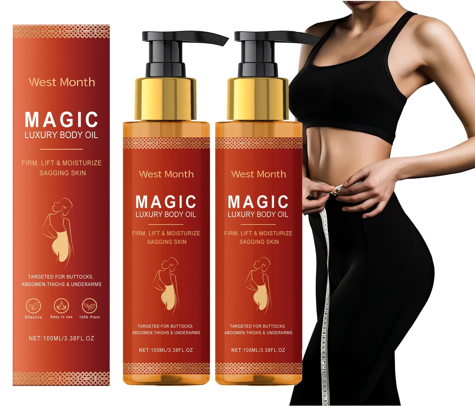 Aceite Corporal Mágico, Reafirmante, Revitalizante E Hidratante, 200 Ml - Venta Internacional.
