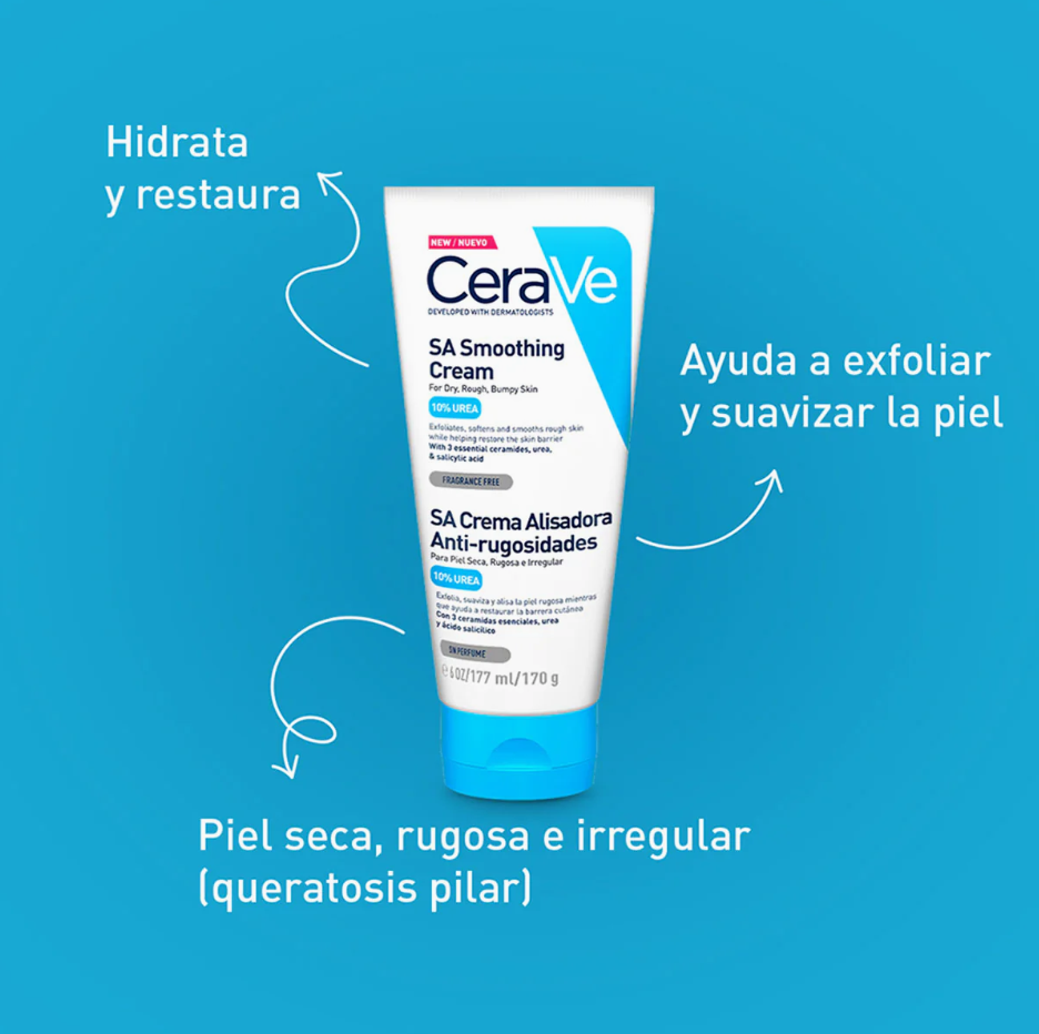 Foto 3 pulgar | Cerave Crema Alisadora Anti-rugosidades 177ml | Exfoliante Suave + Hidratación 24h Corporal