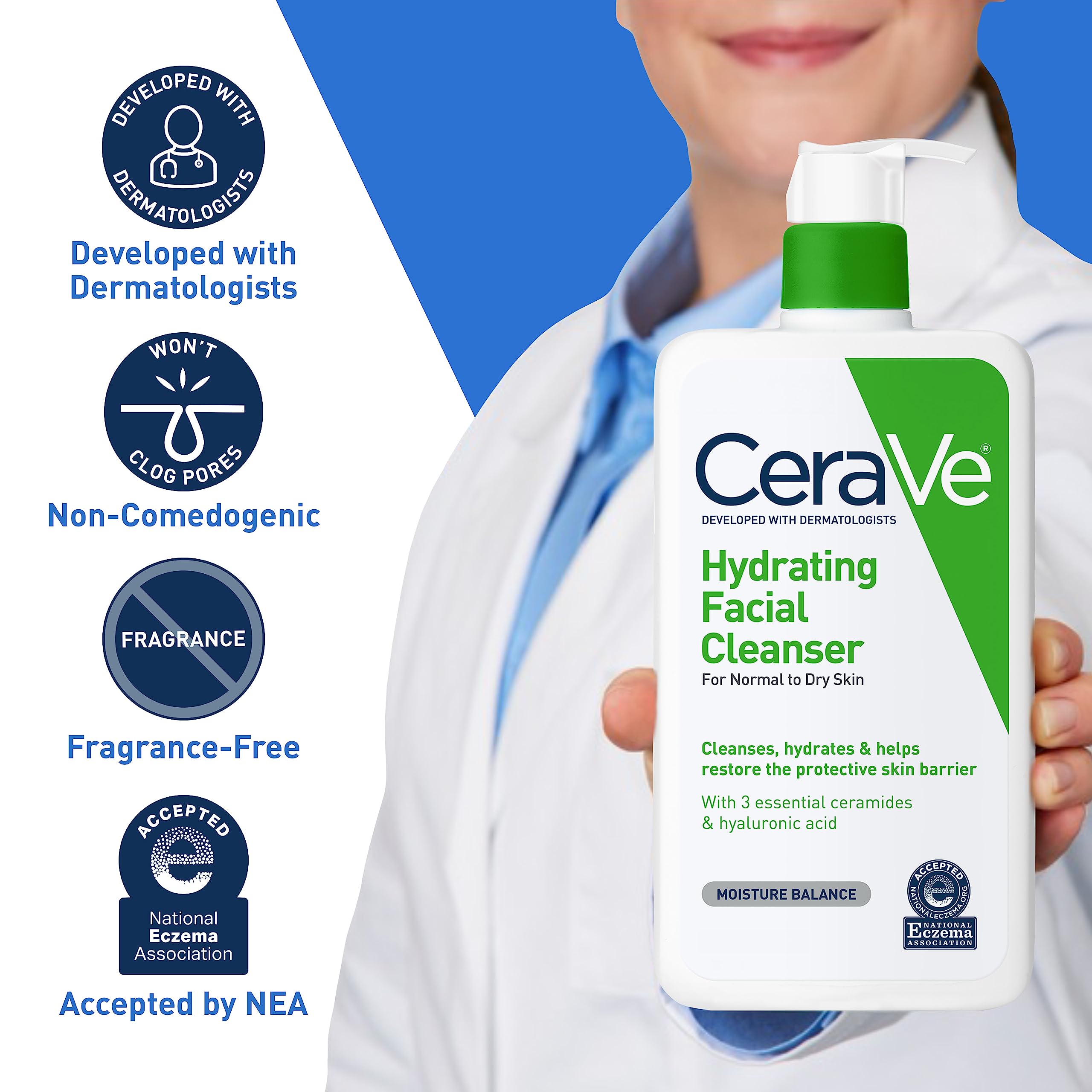 Foto 5 pulgar | Limpiador Facial Cerave Hydrating 473 Ml Con Ácido Hialurónico - Venta Internacional.