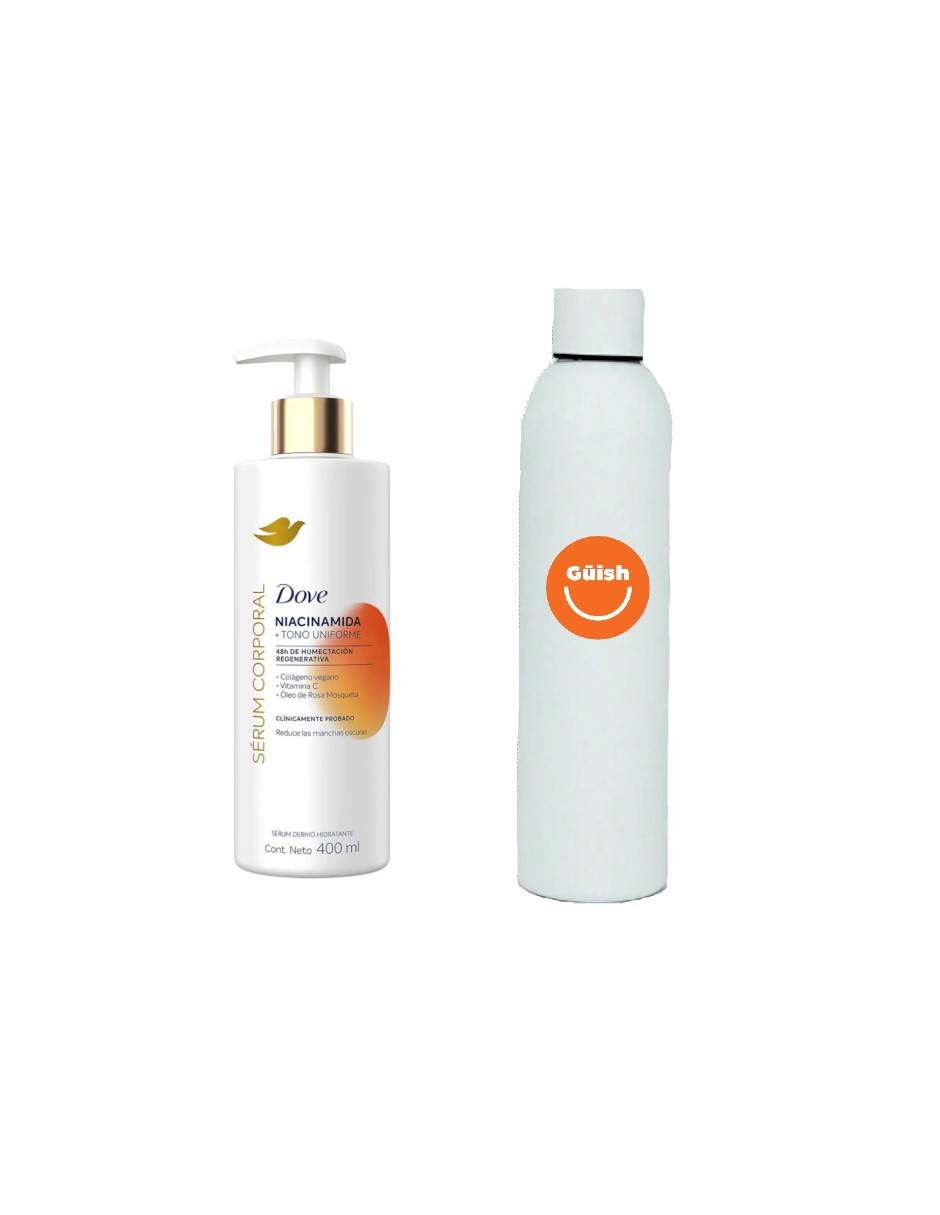 Foto 2 pulgar | Dove Sérum Corporal Tono Uniforme + Termo De Agua Güish