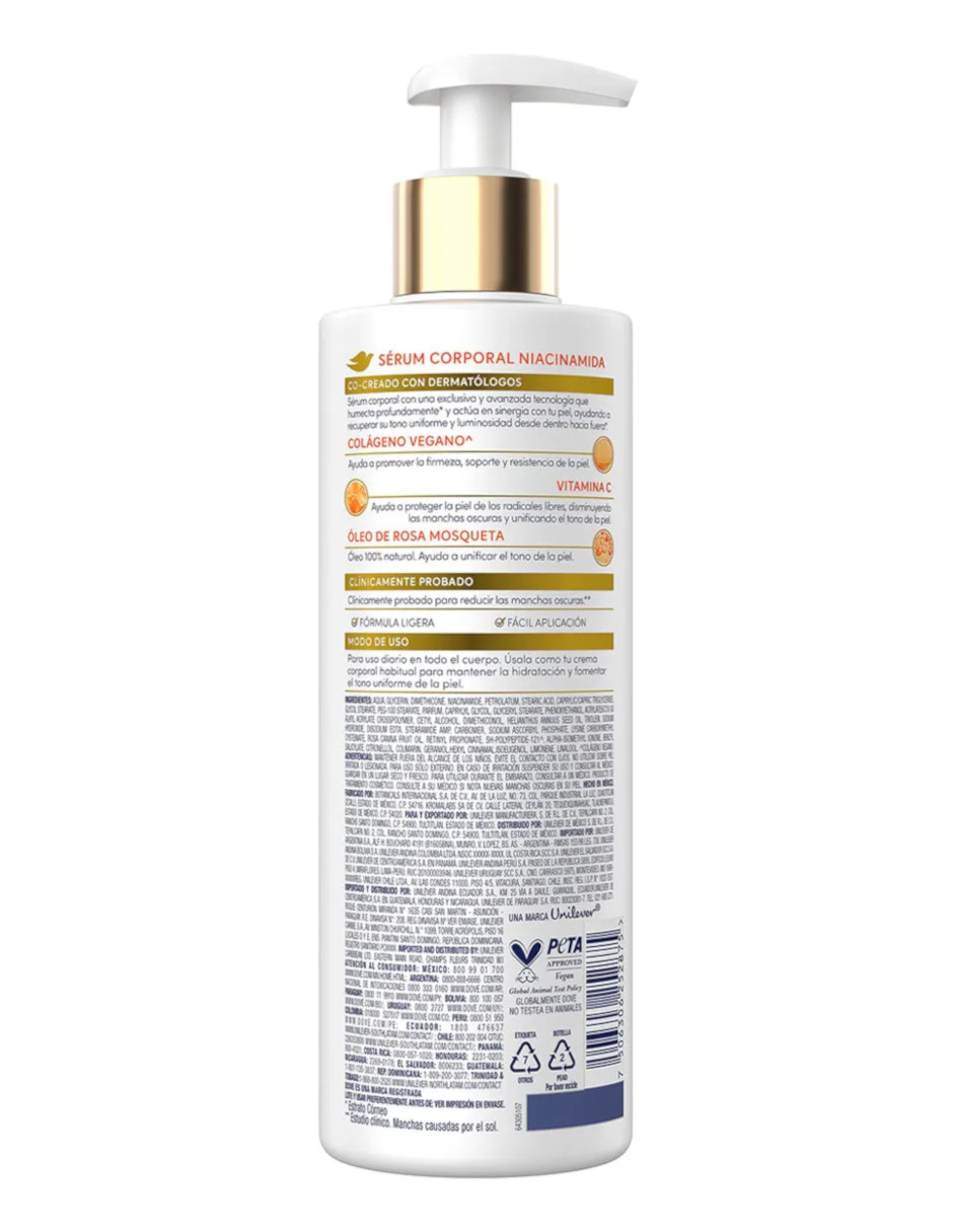 Foto 4 pulgar | Dove Sérum Corporal Tono Uniforme + Termo De Agua Güish