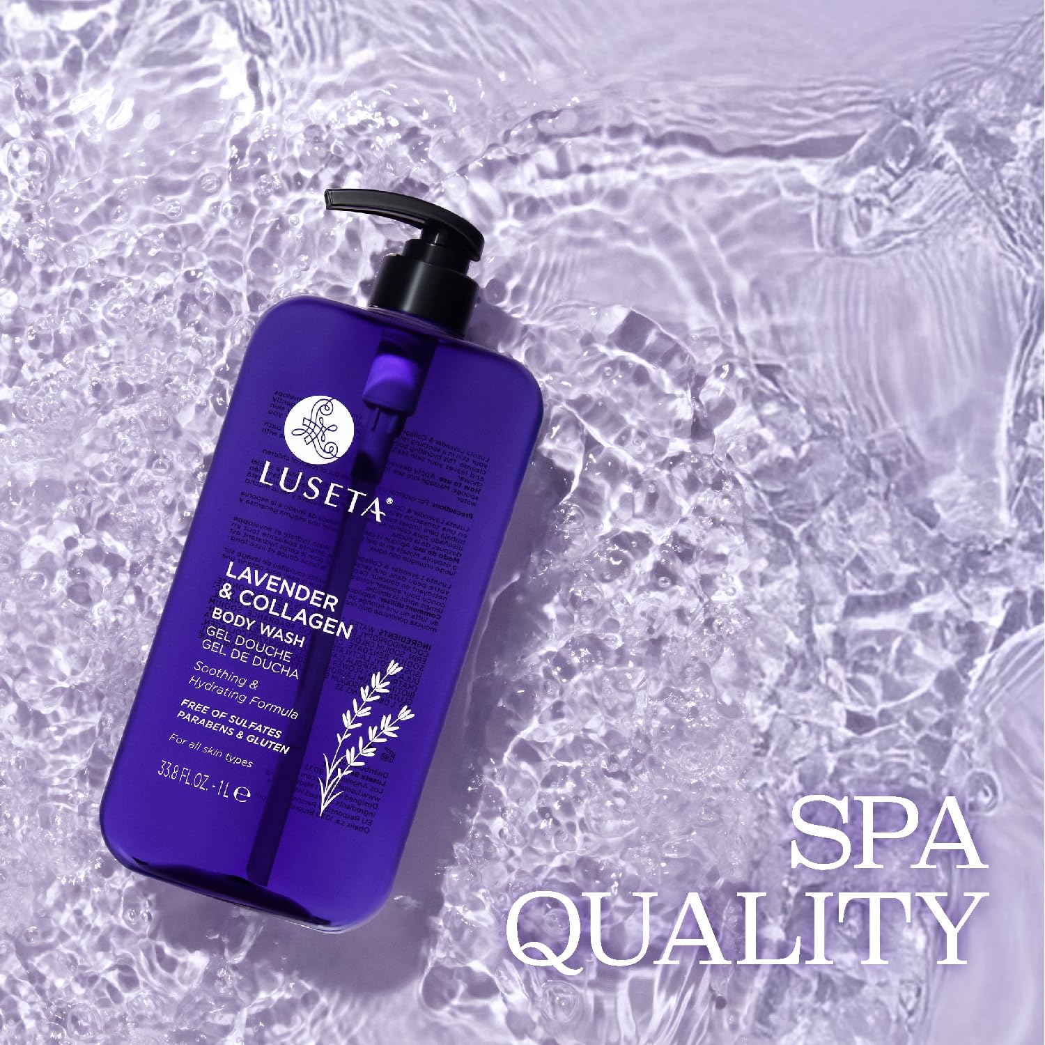Foto 8 pulgar | Gel De Baño Luseta Hidratante De Lavanda Y Colágeno 1l - Venta Internacional.
