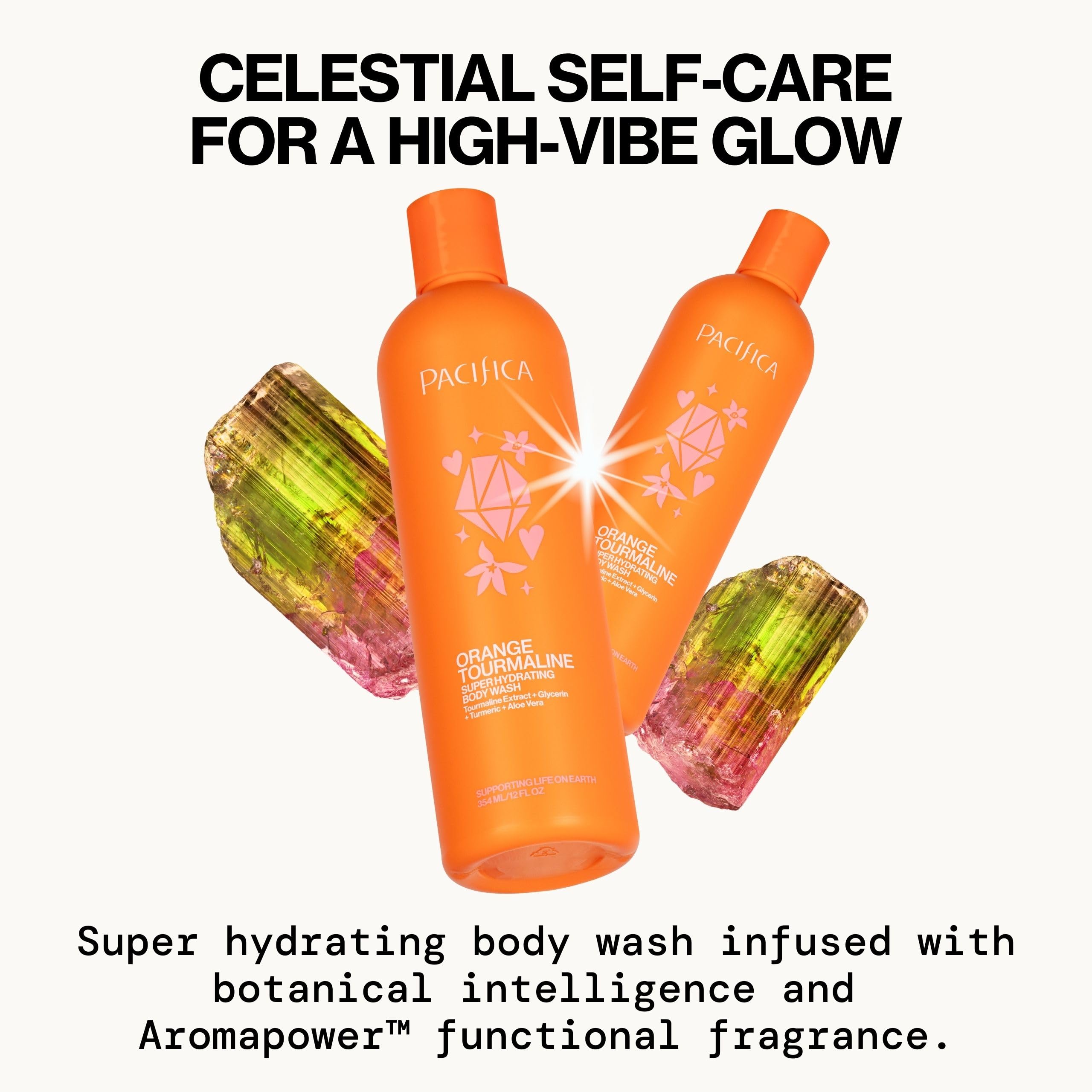 Foto 3 pulgar | Gel De Baño Pacifica, Naranja Y Turmalina, Superhidratante, 250 Ml - Venta Internacional.