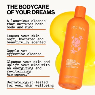 Foto 4 | Gel De Baño Pacifica, Naranja Y Turmalina, Superhidratante, 250 Ml - Venta Internacional.