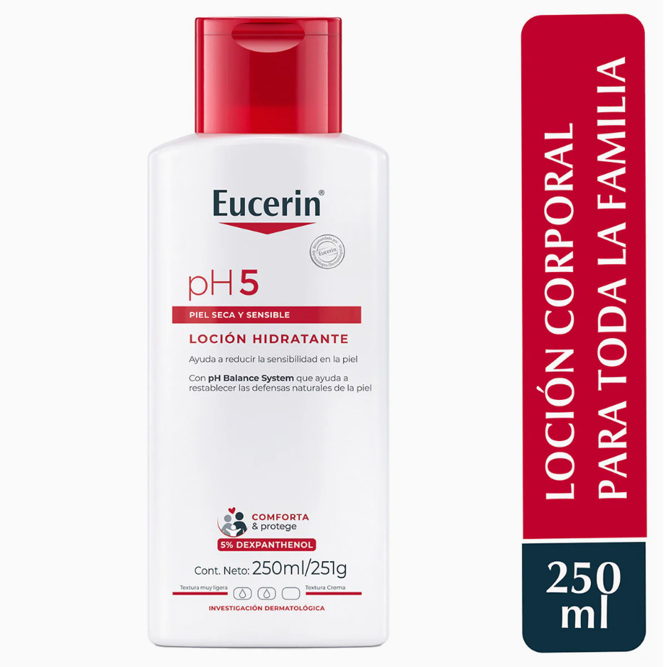 Foto 1 | Eucerin Ph5 Loción Hidratante Corporal 250ml Con Dexpantenol Y Vitamina E Para Piel Seca Y Sensible