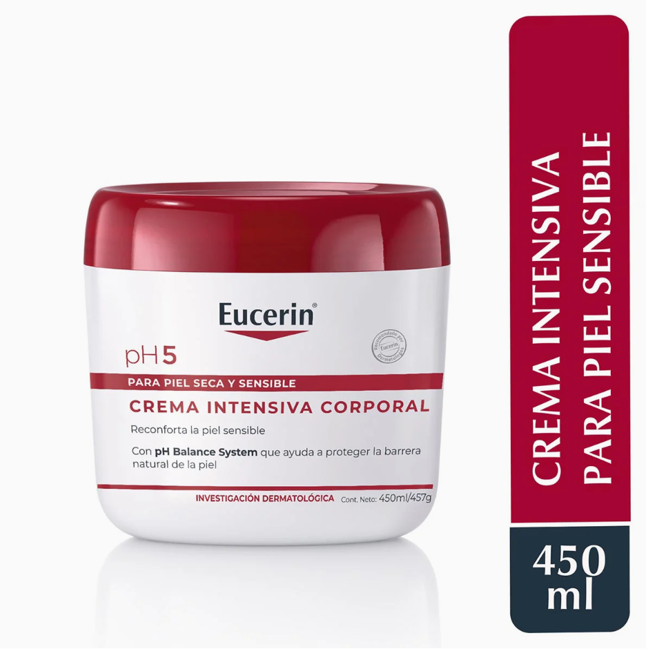 Eucerin Ph5 Crema Intensiva Corporal Para Piel Seca Y Sensible 450ml | Hidratación Profunda Y Rápida Absorción 450ml
