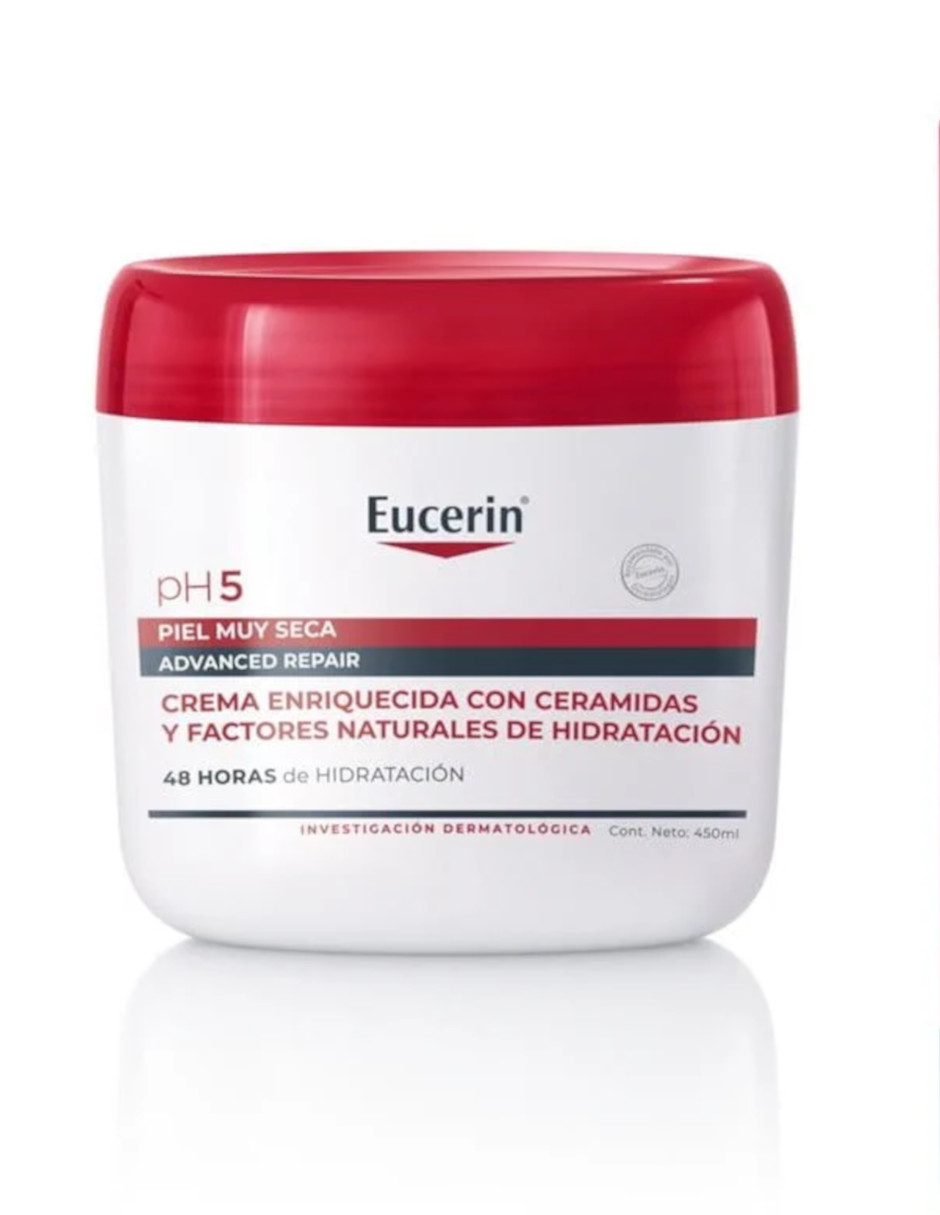 Foto 3 pulgar | Eucerin Intensiva Ph5 Crema Corporal Piel Seca Y Sensible + Termo De Agua De Regalo Güish