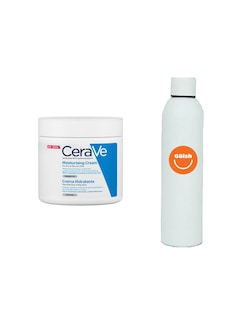 Foto 1 | Crema Hidratate Cerave Para Piel Seca A Muy Seca + Termo De Agua De Regalo Güish