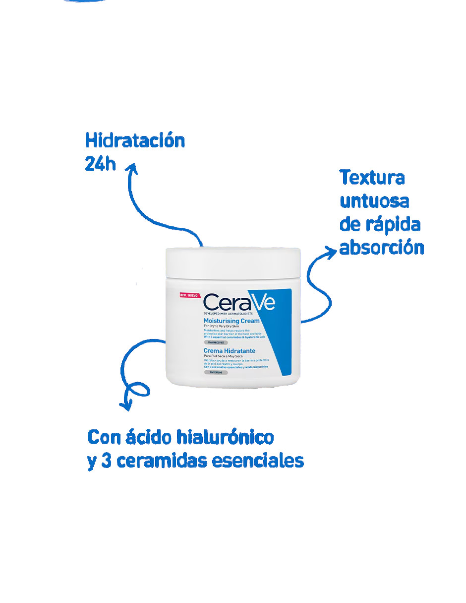 Foto 4 pulgar | Crema Hidratate Cerave Para Piel Seca A Muy Seca + Termo De Agua De Regalo Güish