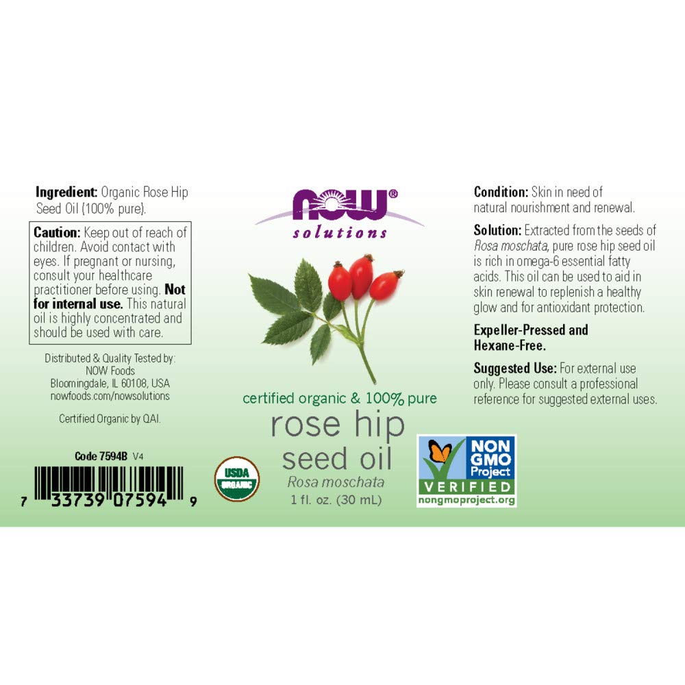 Foto 2 | Aceite Orgánico De Semillas De Rosa Mosqueta Now Solutions, 30 Ml, 100% Puro - Venta Internacional.