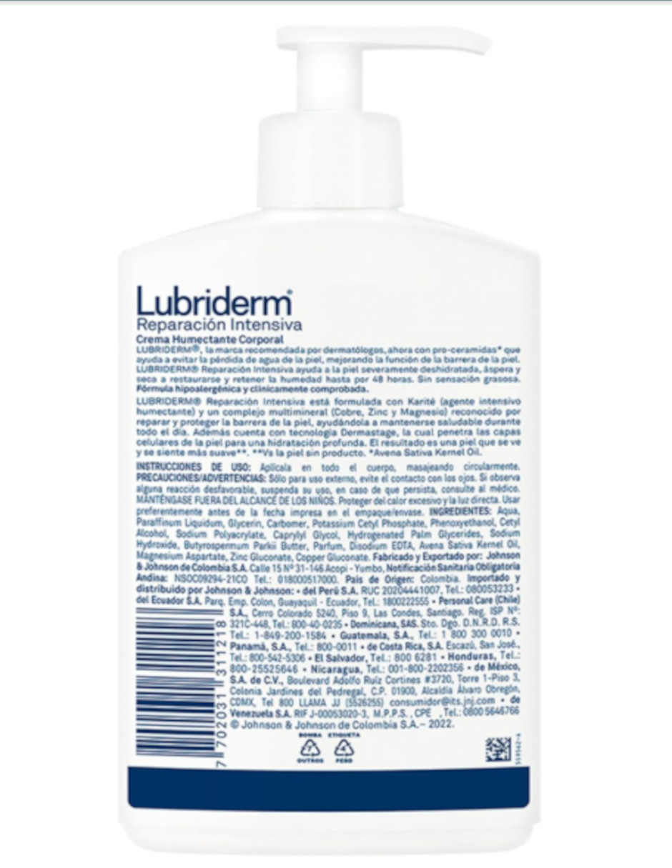 Foto 4 pulgar | Crema Corporal Lubriderm Reparación Intensiva  + Termo De Agua De Regalo Güish
