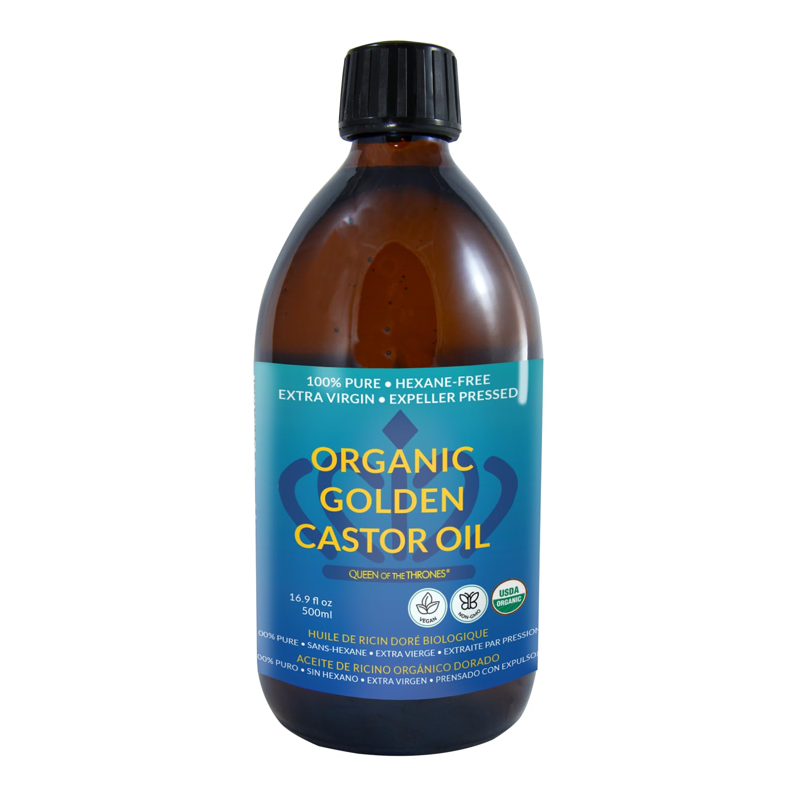 Foto 2 pulgar | Aceite de Ricino Queen Of The Thrones Organic Golden 500 Ml - Venta Internacional