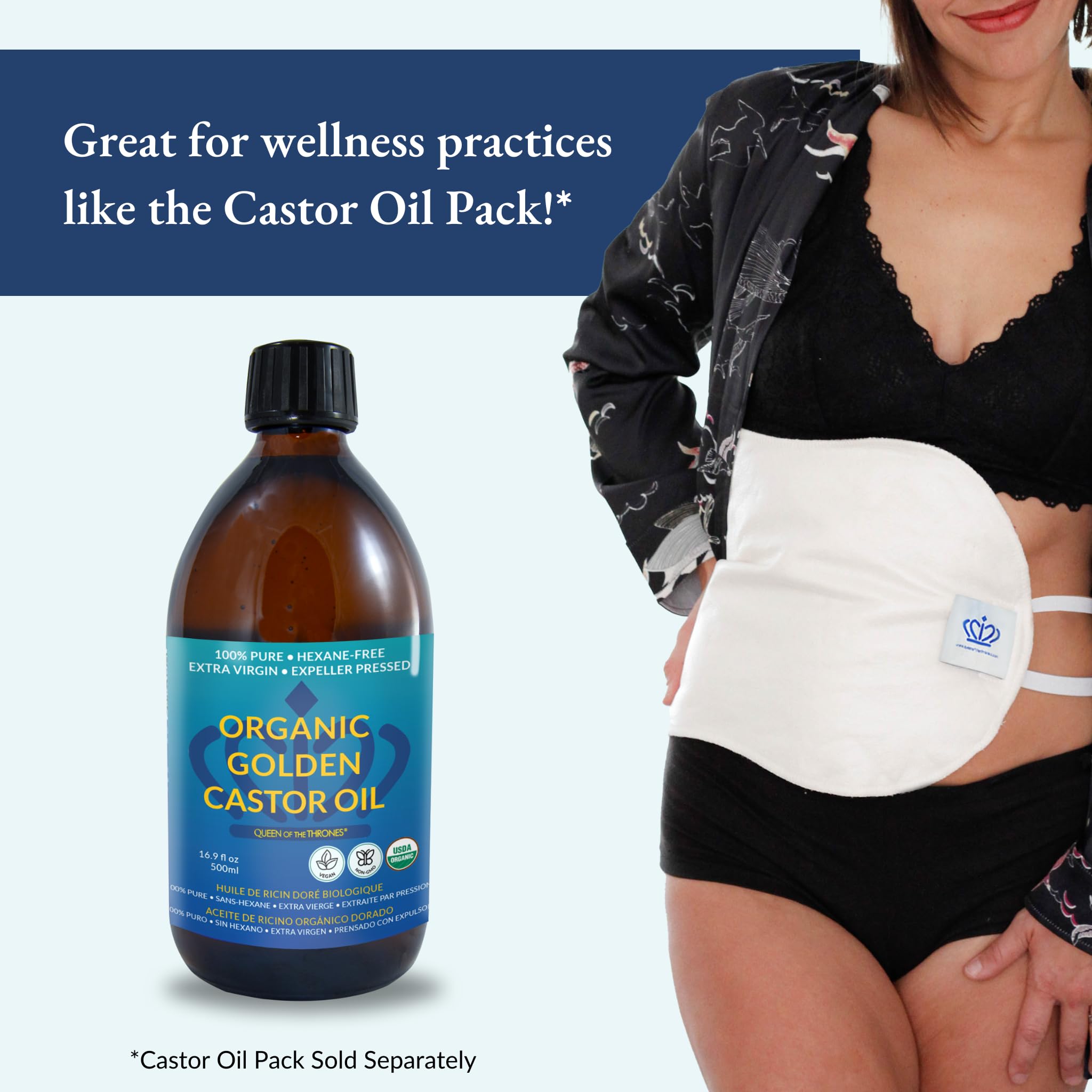 Foto 6 pulgar | Aceite de Ricino Queen Of The Thrones Organic Golden 500 Ml - Venta Internacional