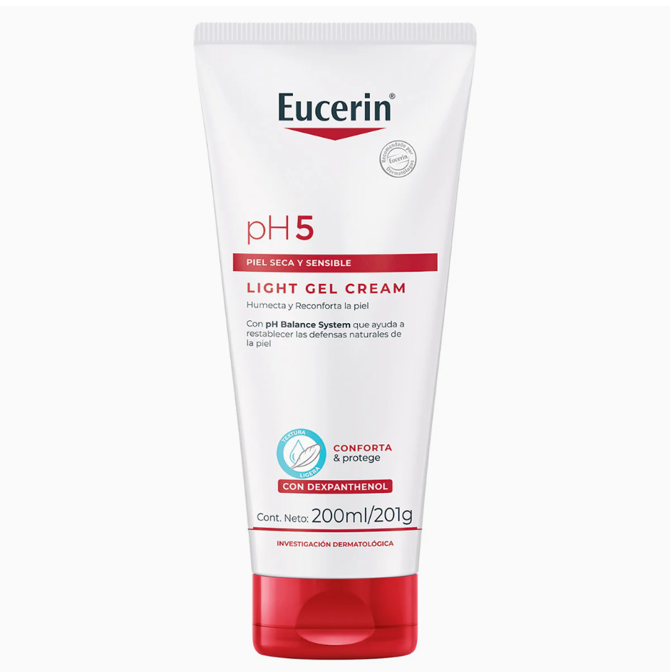 Foto 2 pulgar | Eucerin Ph5 Light Gel Crema 200ml | Hidratación Ligera Para Piel Seca Y Sensible, Rápida Absorción
