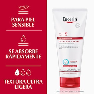 Foto 2 | Eucerin Ph5 Light Gel Crema 200ml | Hidratación Ligera Para Piel Seca Y Sensible, Rápida Absorción