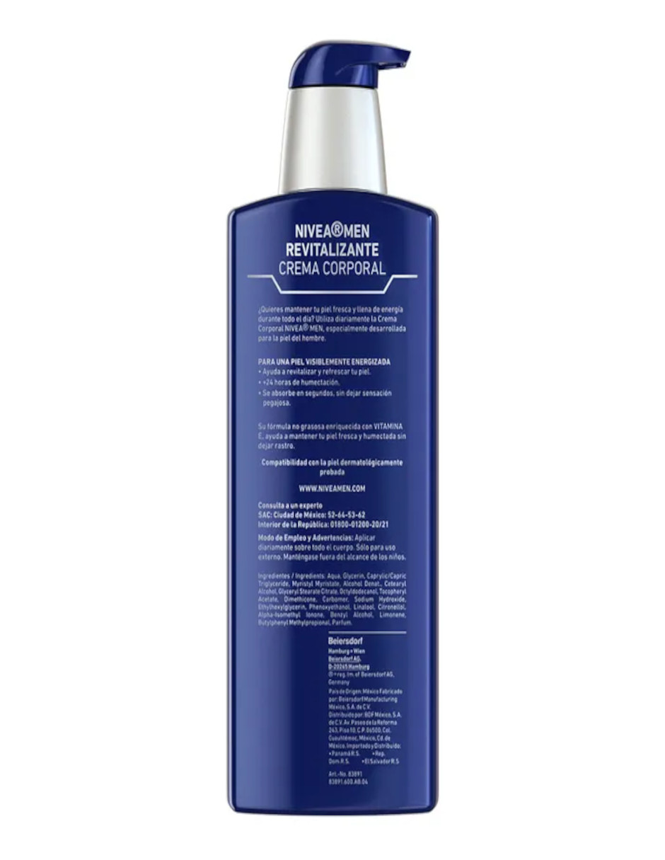 Foto 4 pulgar | Crema Corporal Nivea Men 3 En 1 Con Vitamina E + Termo De Agua De Regalo Güish