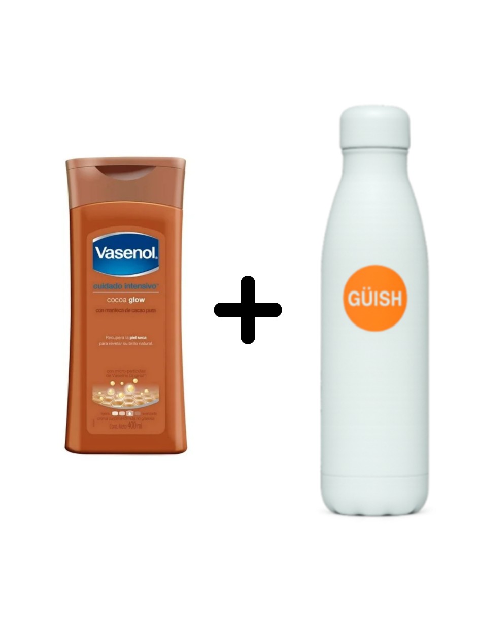 Foto 2 pulgar | Crema Corporal Vasenol Cuidado Intensivo Cocoa Glow  Termo Güish Gratis