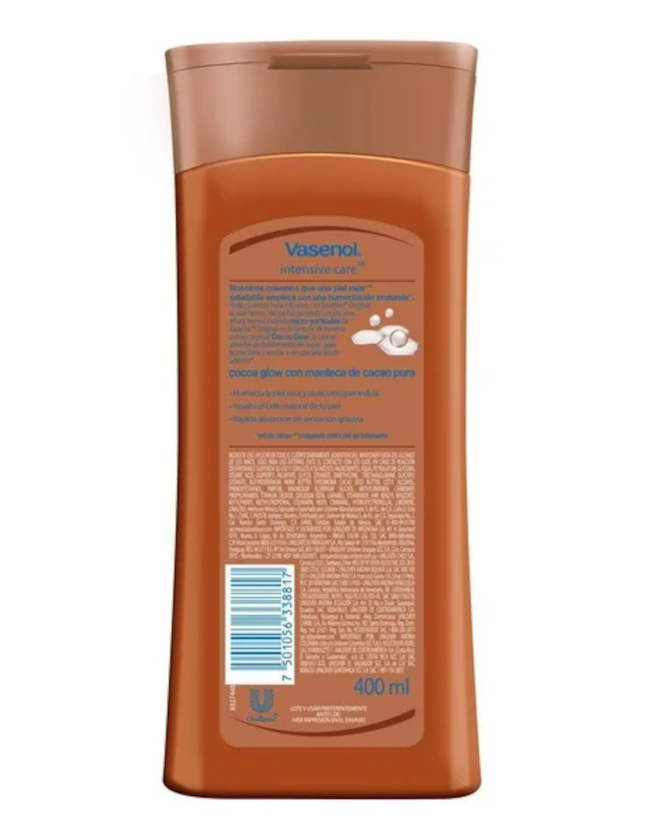 Foto 4 pulgar | Crema Corporal Vasenol Cuidado Intensivo Cocoa Glow  Termo Güish Gratis