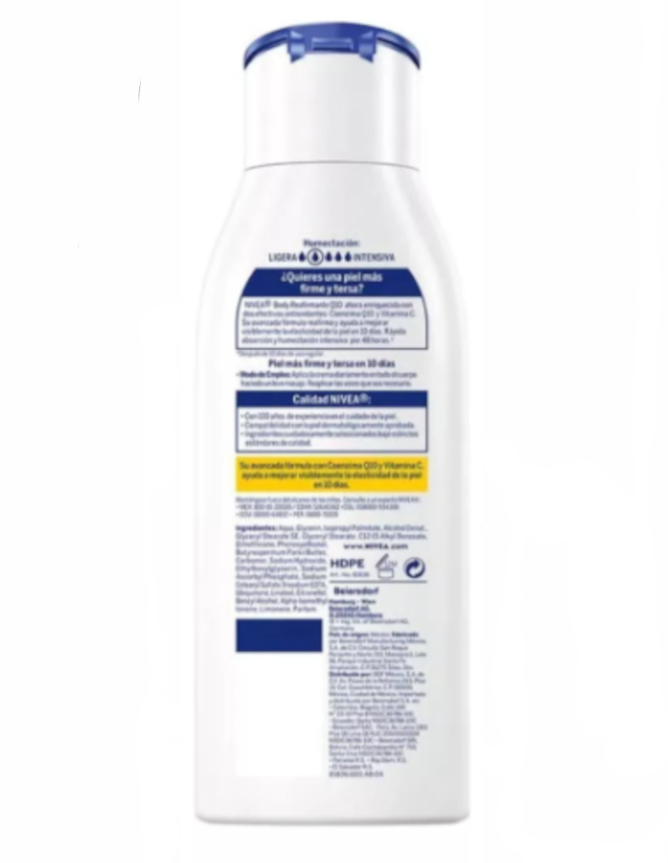 Foto 4 pulgar | Crema Corporal Nivea Q10 Reafirmante Y Humectante + Termo Güish Gratis