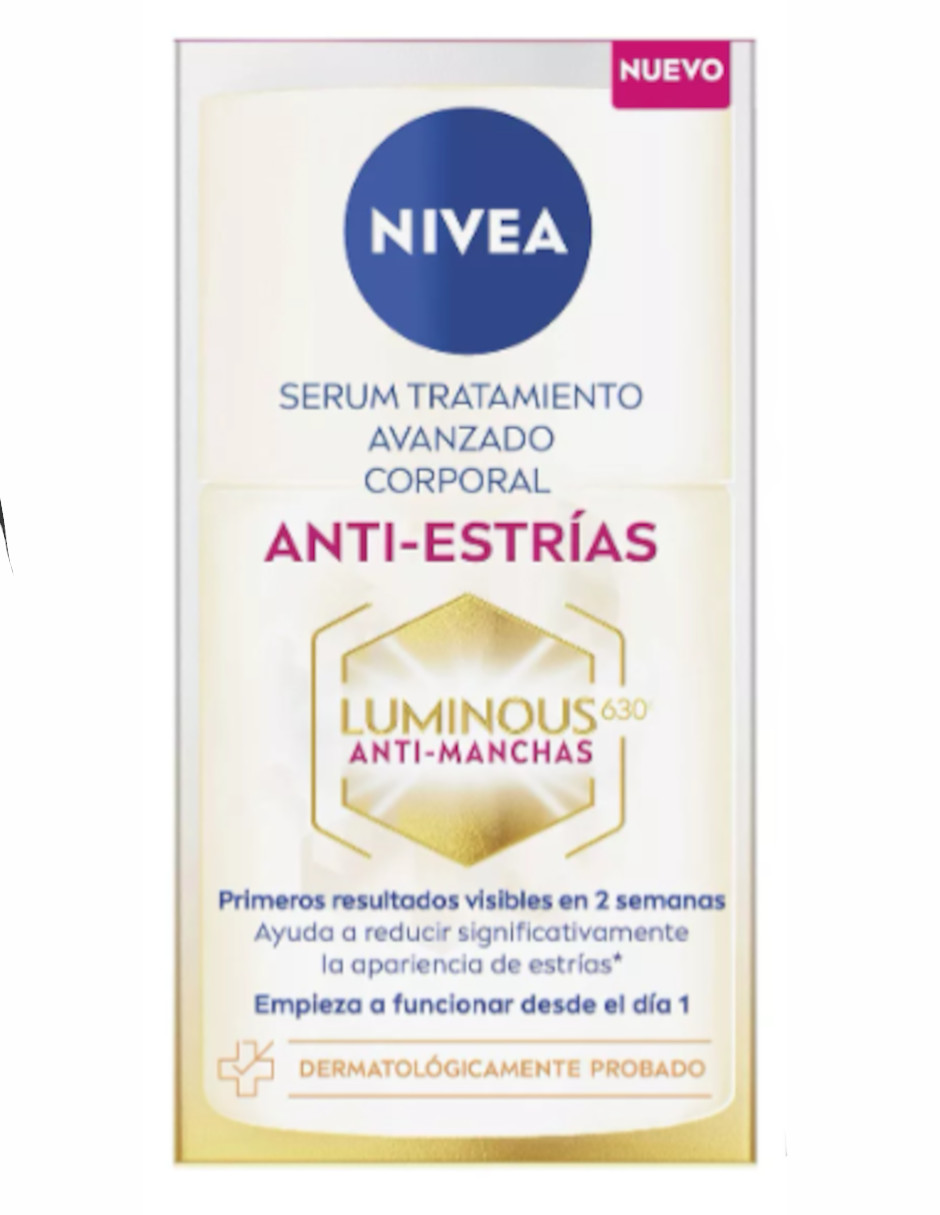 Foto 4 pulgar | Nivea Luminous Serum Aceite Corporal Anti-estrías + Termo Güish Gratis
