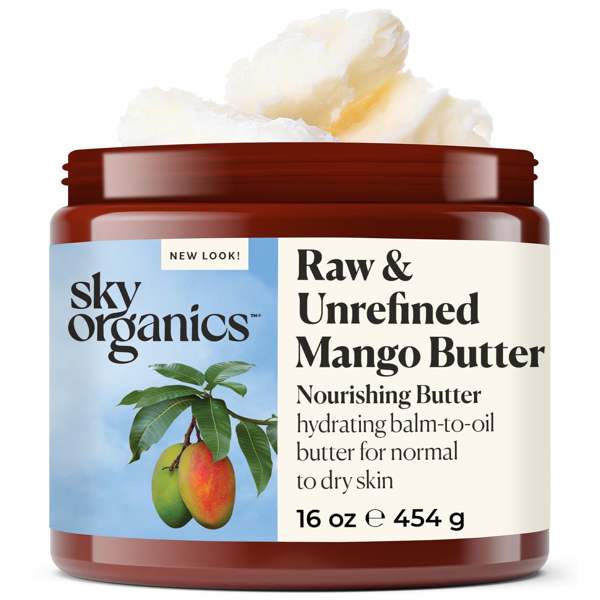 Manteca De Mango Sky Organics 100% Cruda, Sin Refinar, 473 Ml - Venta Internacional.