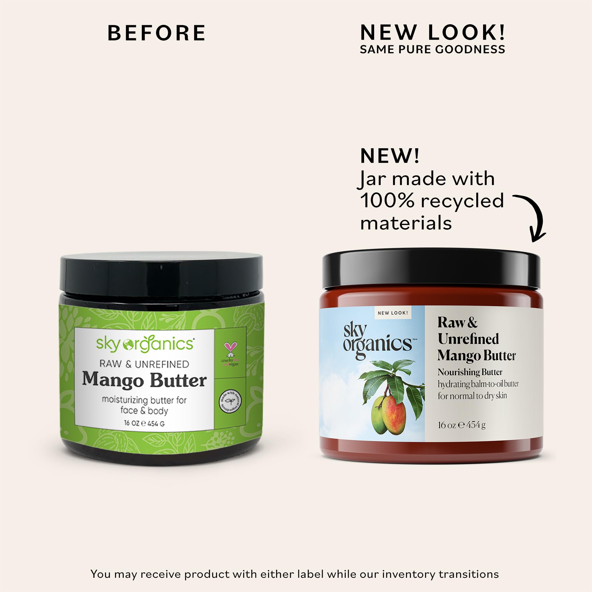 Foto 2 | Manteca De Mango Sky Organics 100% Cruda, Sin Refinar, 473 Ml - Venta Internacional.