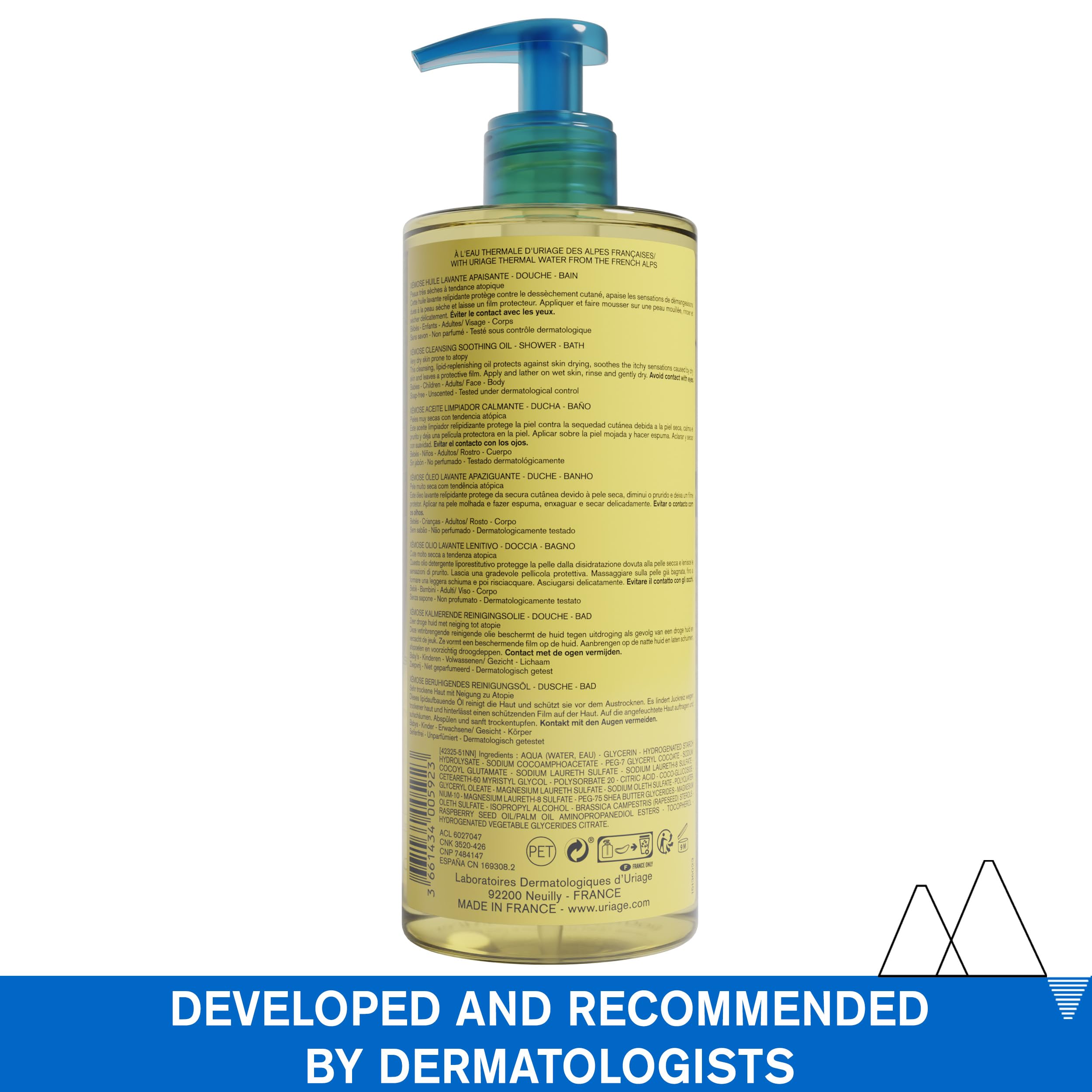 Foto 7 pulgar | Aceite Limpiador Suavizante Uriage Xémose Face & Body 500ml - Venta Internacional.