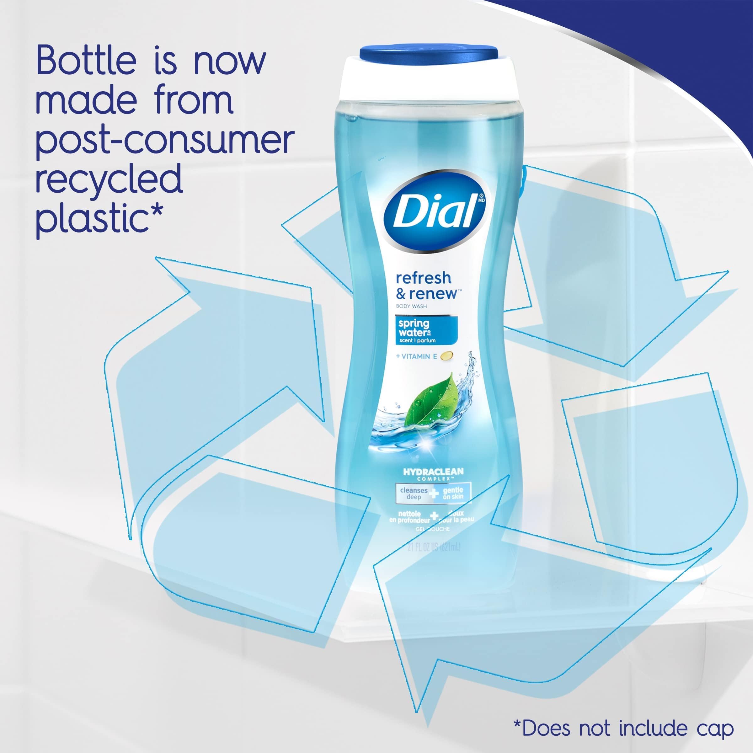 Foto 5 pulgar | Gel De Baño Dial Refresh & Renew Spring Water 473 Ml X4 - Venta Internacional.