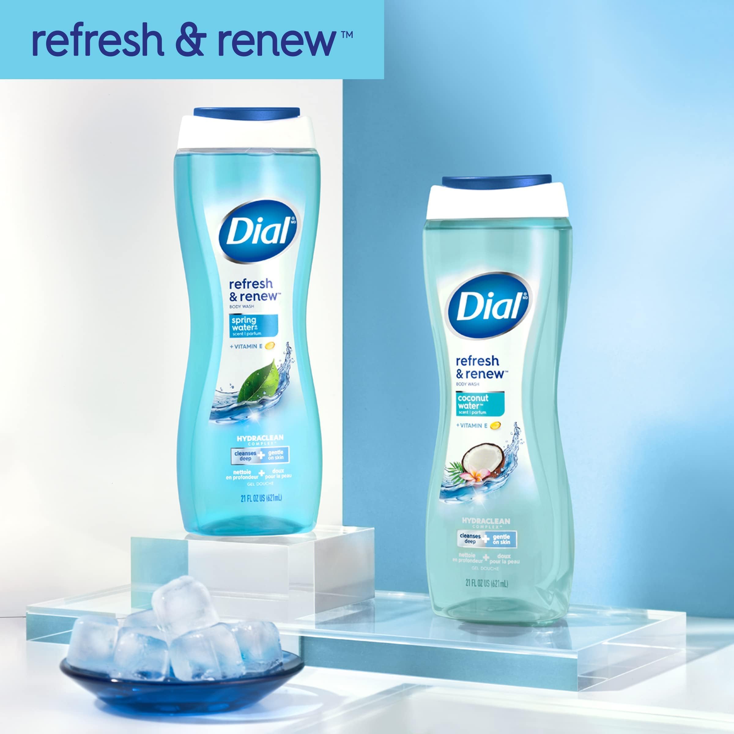 Foto 6 pulgar | Gel De Baño Dial Refresh & Renew Spring Water 473 Ml X4 - Venta Internacional.