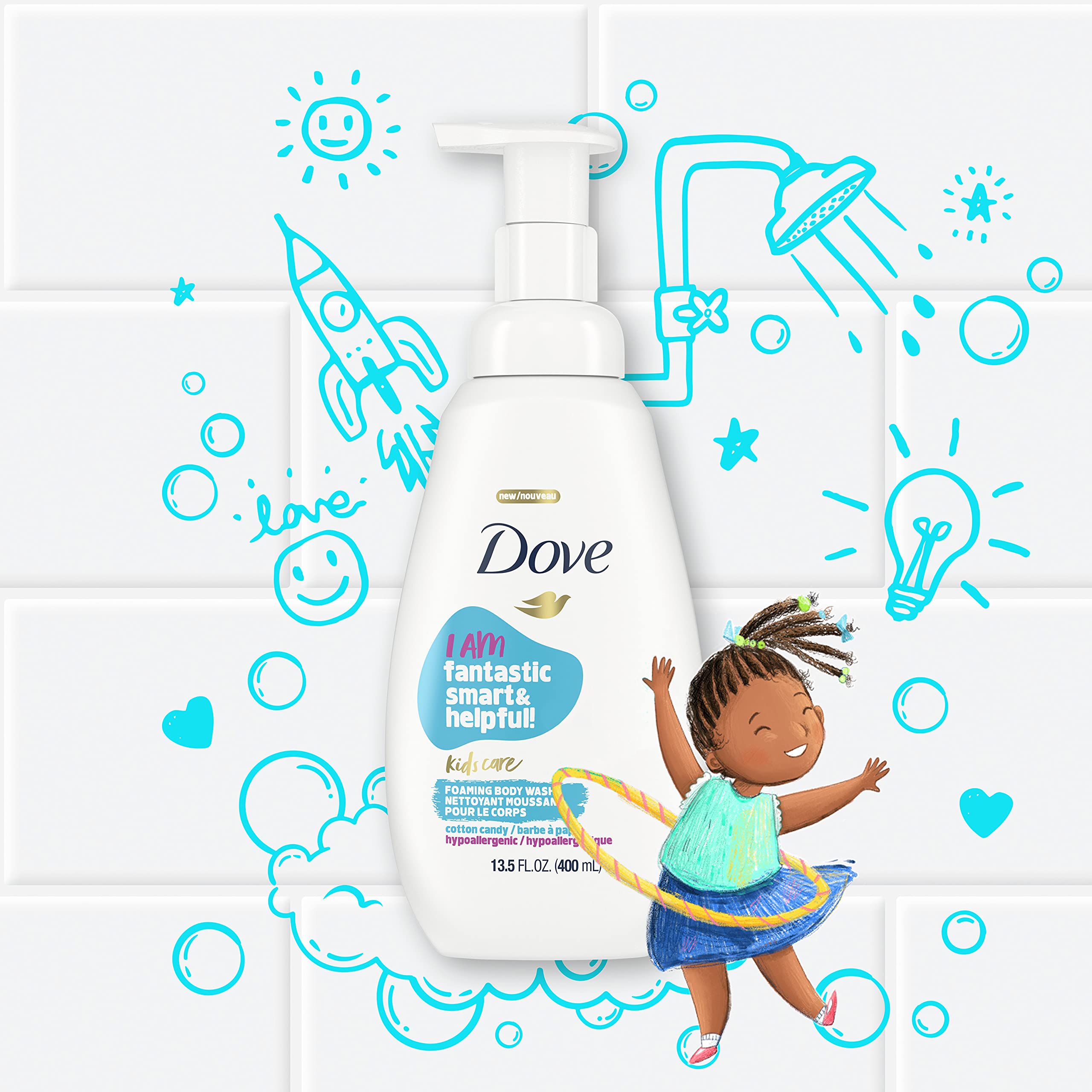 Foto 5 pulgar | Gel De Baño Espumoso Dove Kids, Algodón De Azúcar, 400 Ml, Paquete De 4 - Venta Internacional.