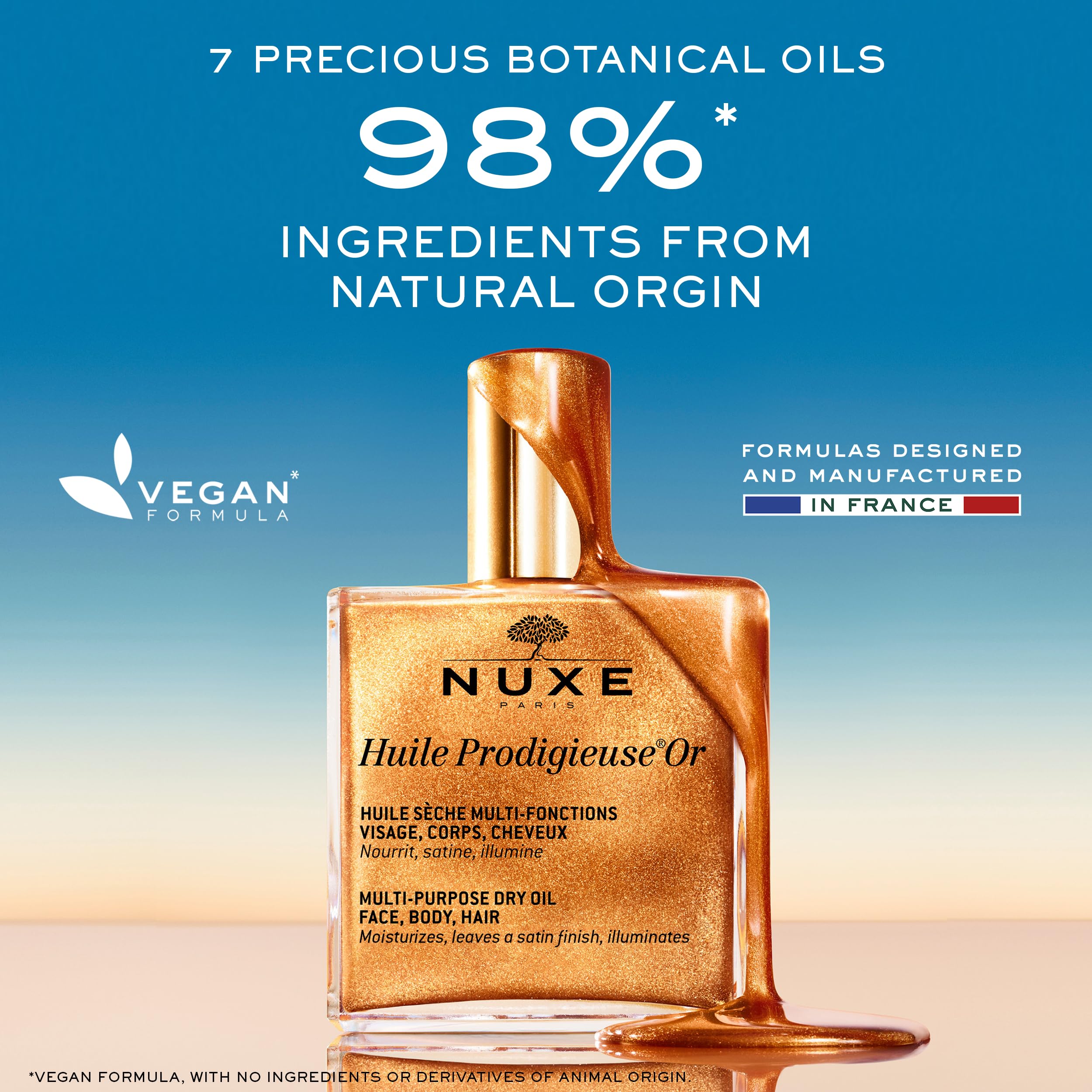 Foto 5 pulgar | Aceite Seco Nuxe Huile Prodigieuse Shimmer 50 Ml Para Rostro Y Vello Corporal - Venta Internacional.