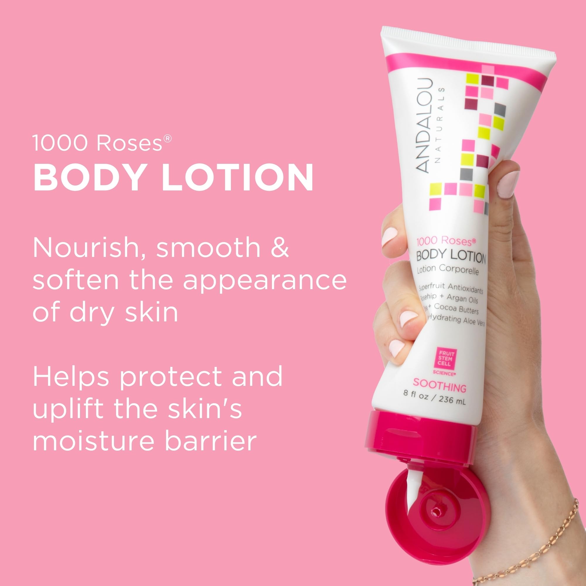 Foto 3 pulgar | Loción Corporal Andalou Naturals 1000 Rosas Calmante 240 Ml - Venta Internacional.