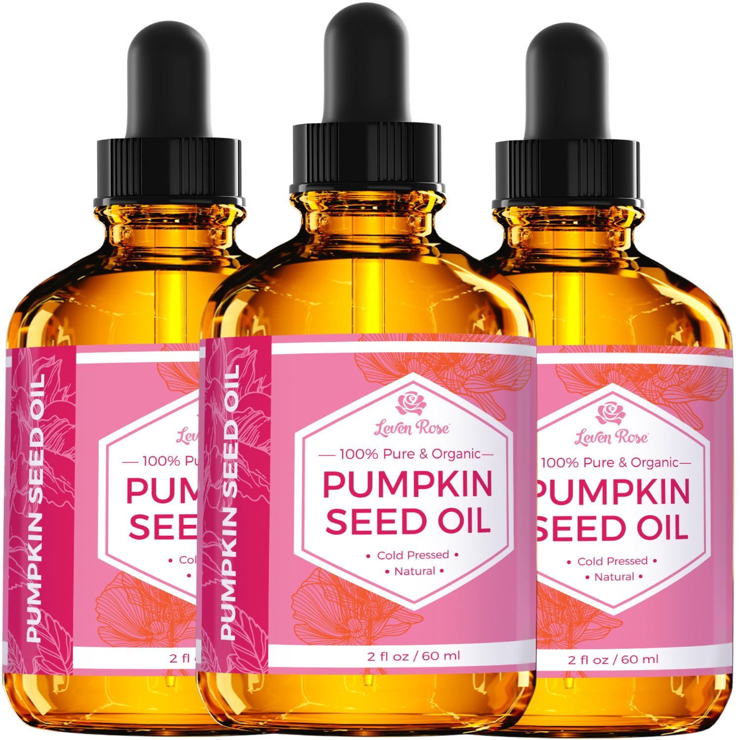 Foto 7 pulgar | Aceite De Semillas De Calabaza Leven Rose 60 Ml Para El Crecimiento Del Cabello, La Piel Y Las Uñas - Venta Internaci