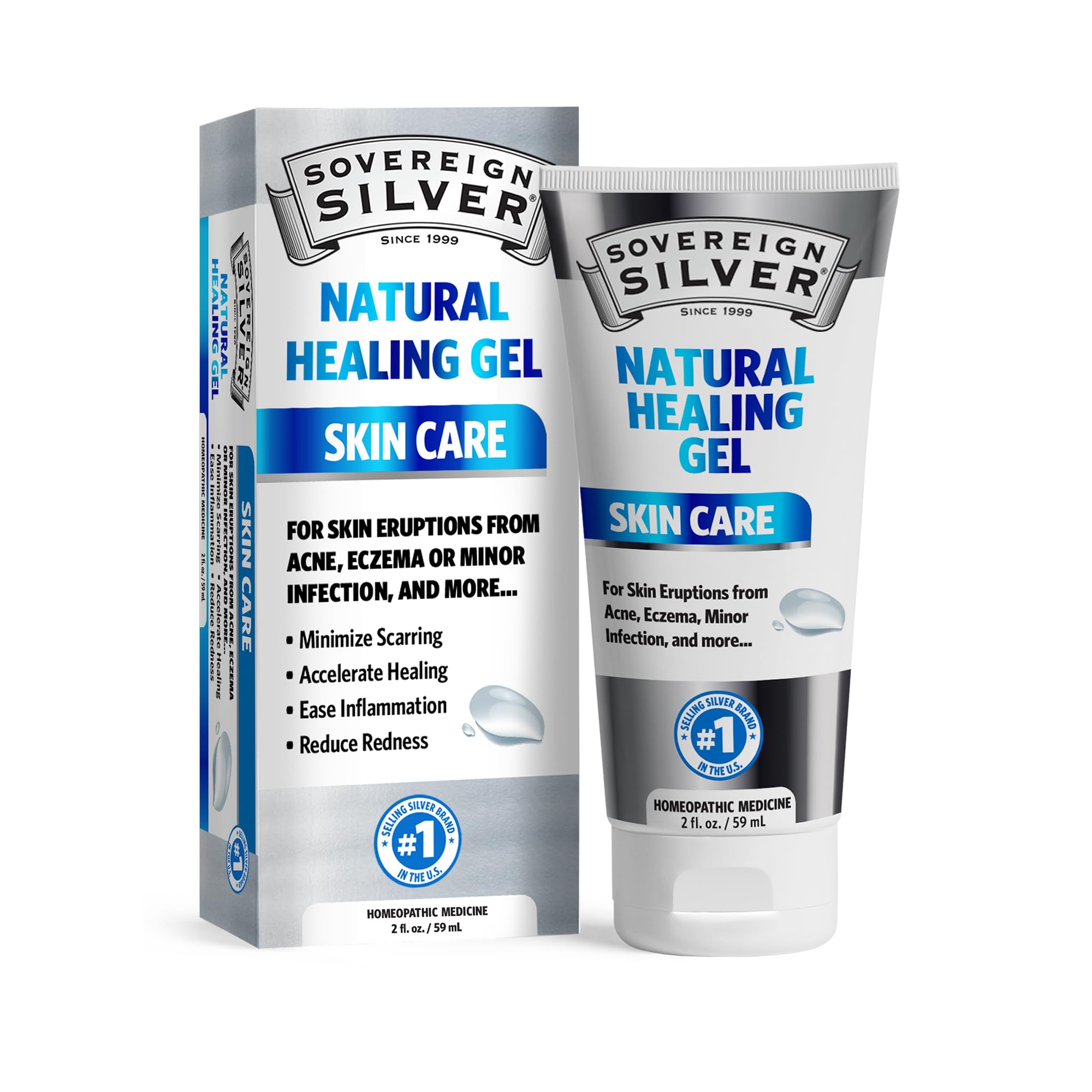Gel Curativo Sovereign Silver Natural 60 Ml Para El Cuidado De La Piel - Venta Internacional.