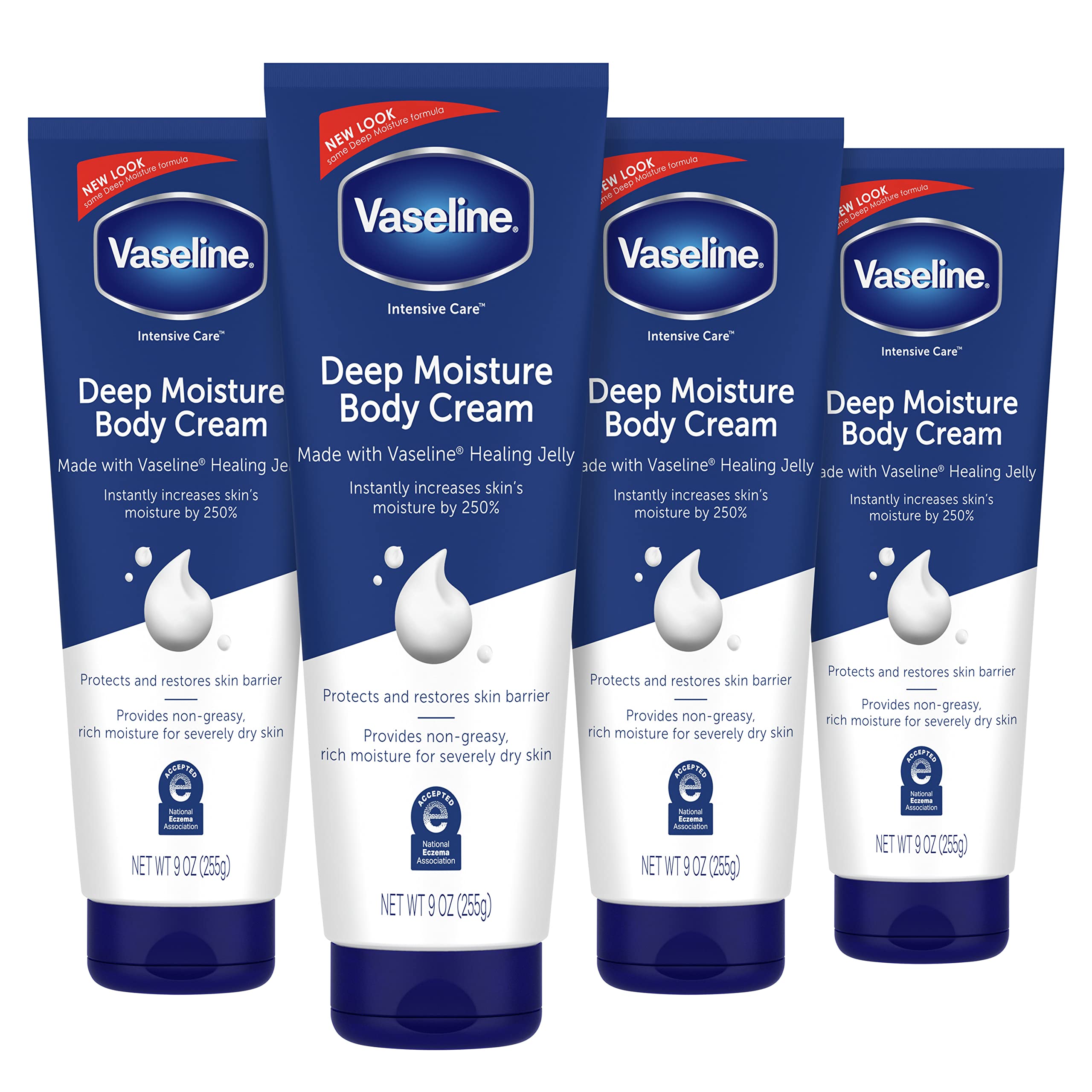 Foto 2 pulgar | Crema Corporal Vaseline Intensive Care Deep Moisture 250 Ml X4 - Venta Internacional.