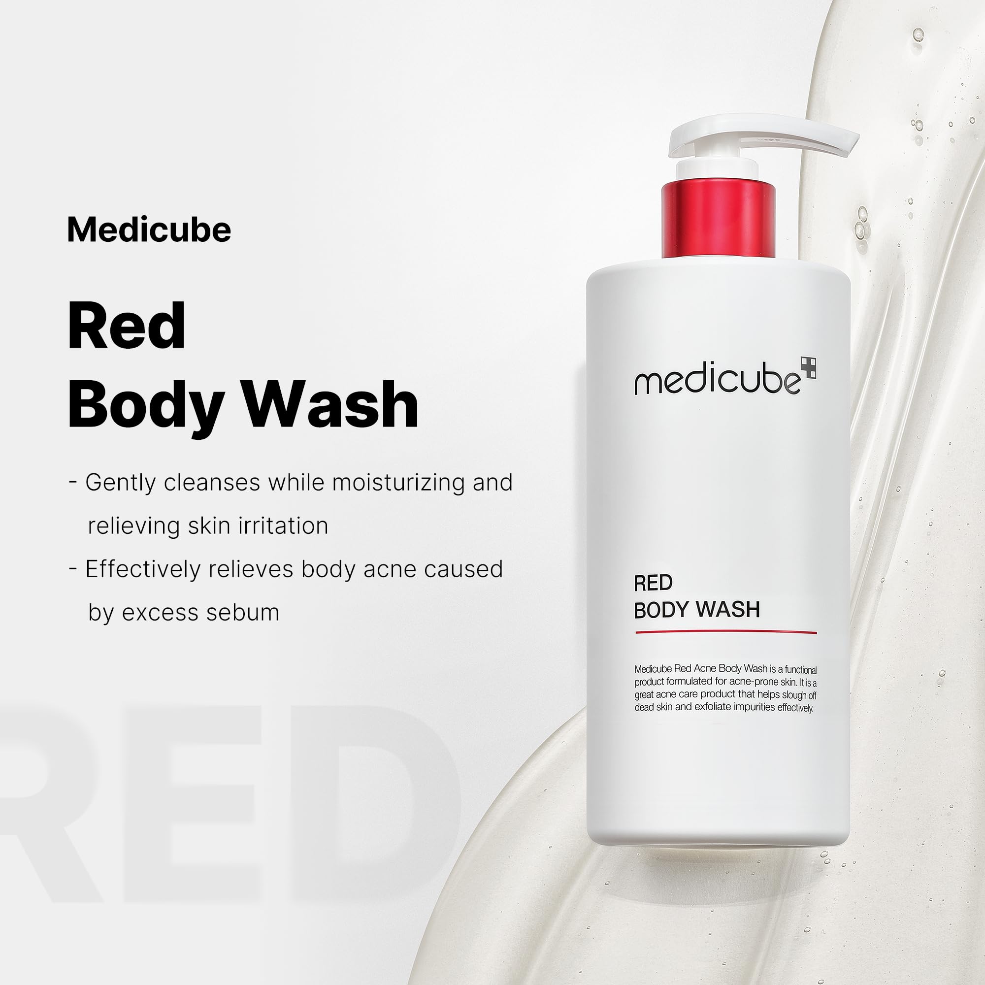 Foto 3 pulgar | Gel De Baño Medicube Red Acne Con Ácido Salicílico 430 Ml De Ph Bajo - Venta Internacional.