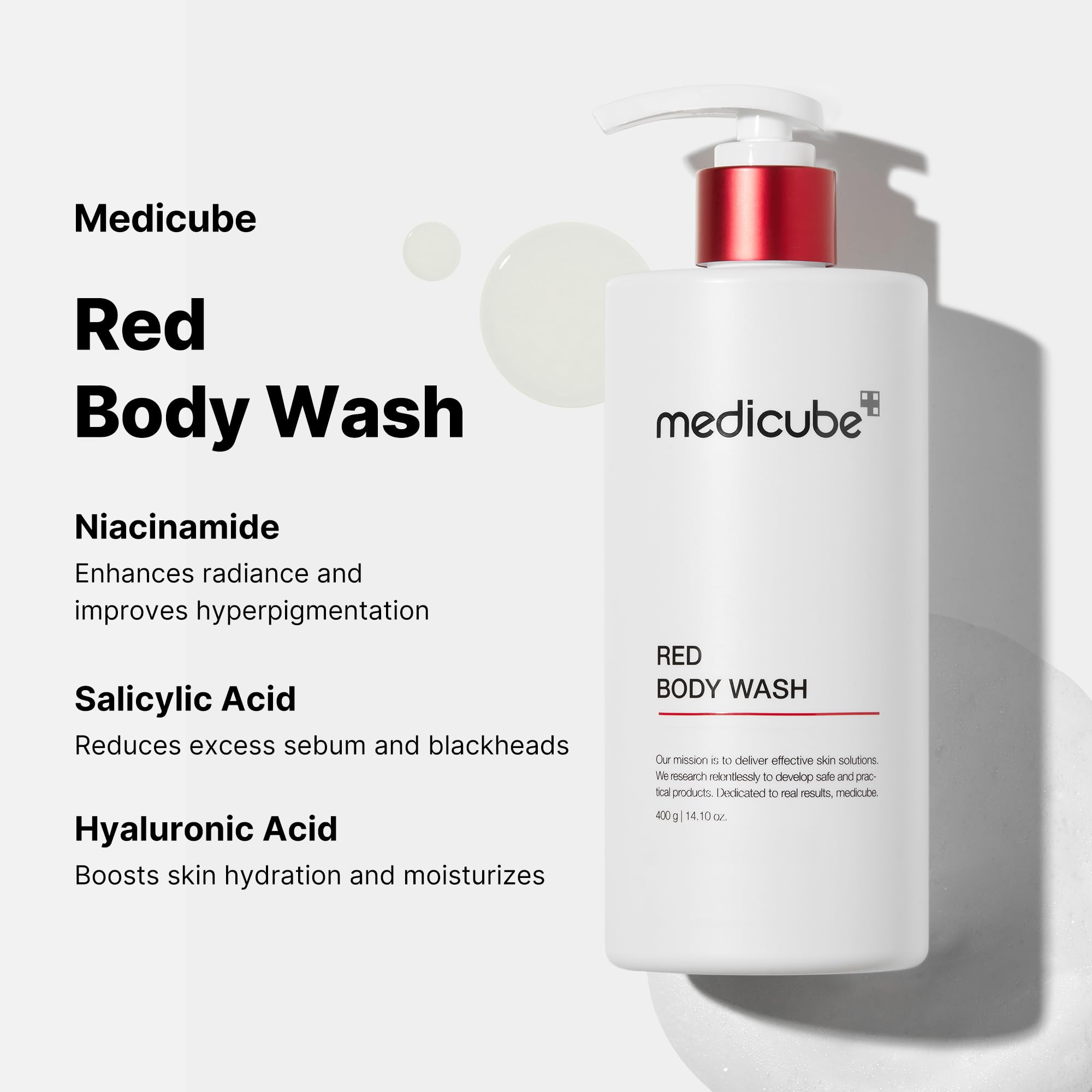 Foto 5 pulgar | Gel De Baño Medicube Red Acne Con Ácido Salicílico 430 Ml De Ph Bajo - Venta Internacional.