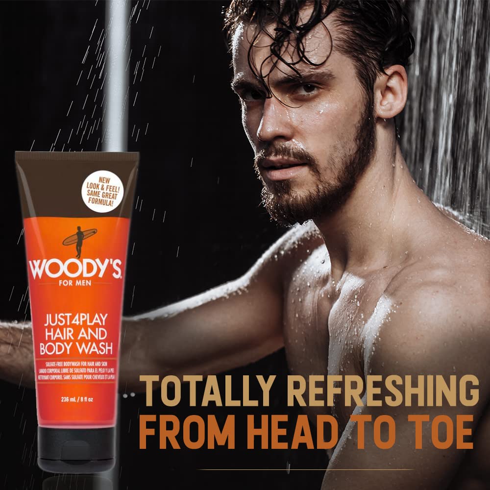Foto 4 pulgar | Gel De Baño Y Cabello Woody's Just4play Para Hombre, 240 Ml - Venta Internacional.