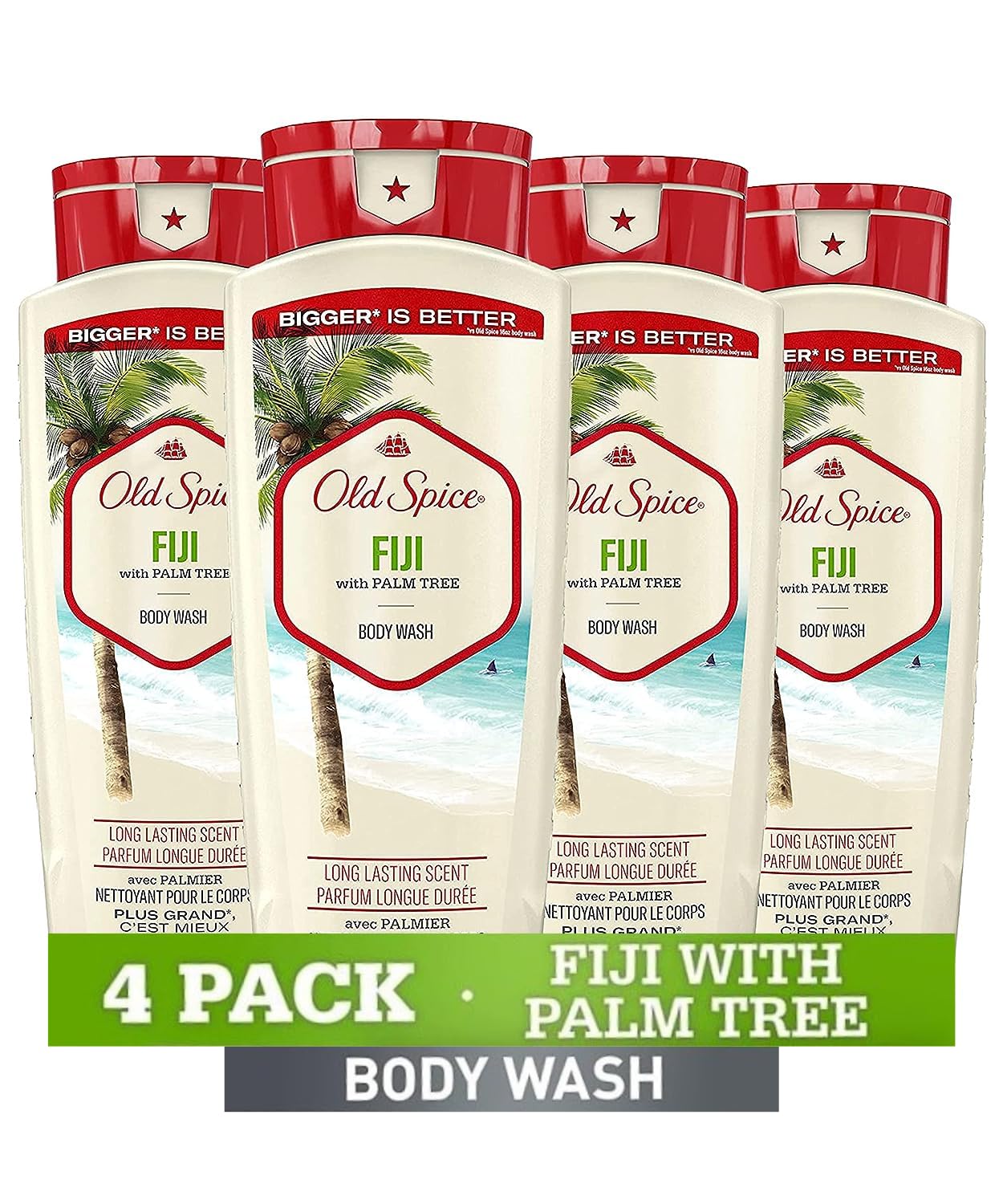Foto 1 | Gel De Baño Old Spice 24/7 Shower Fresh Fiji Con Aroma A 532 Ml X4 - Venta Internacional.