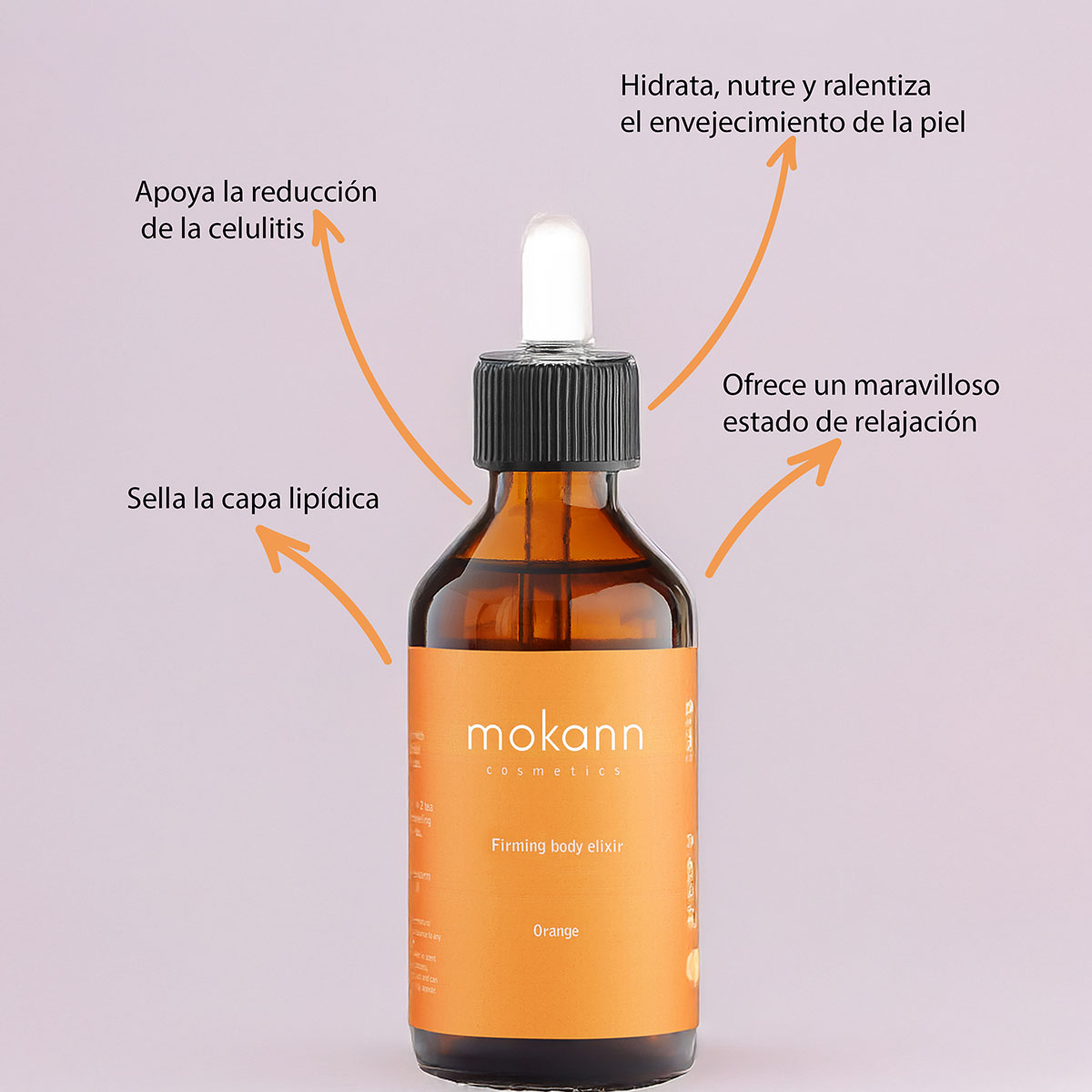 Foto 3 pulgar | Elixir Corporal Mokann Reafirmante Con Naranja Dulce 100ml