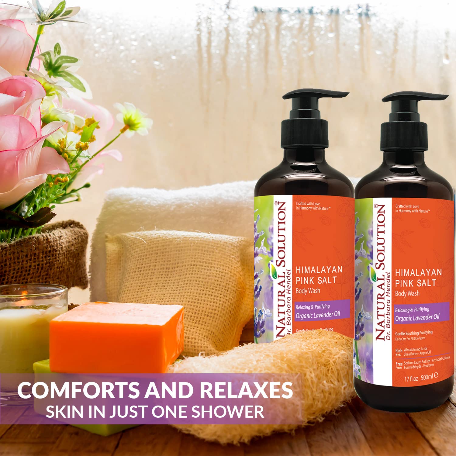 Foto 4 | Gel De Baño Natural Solution Pink Salt Con Lavanda Orgánica 500 - Venta Internacional.