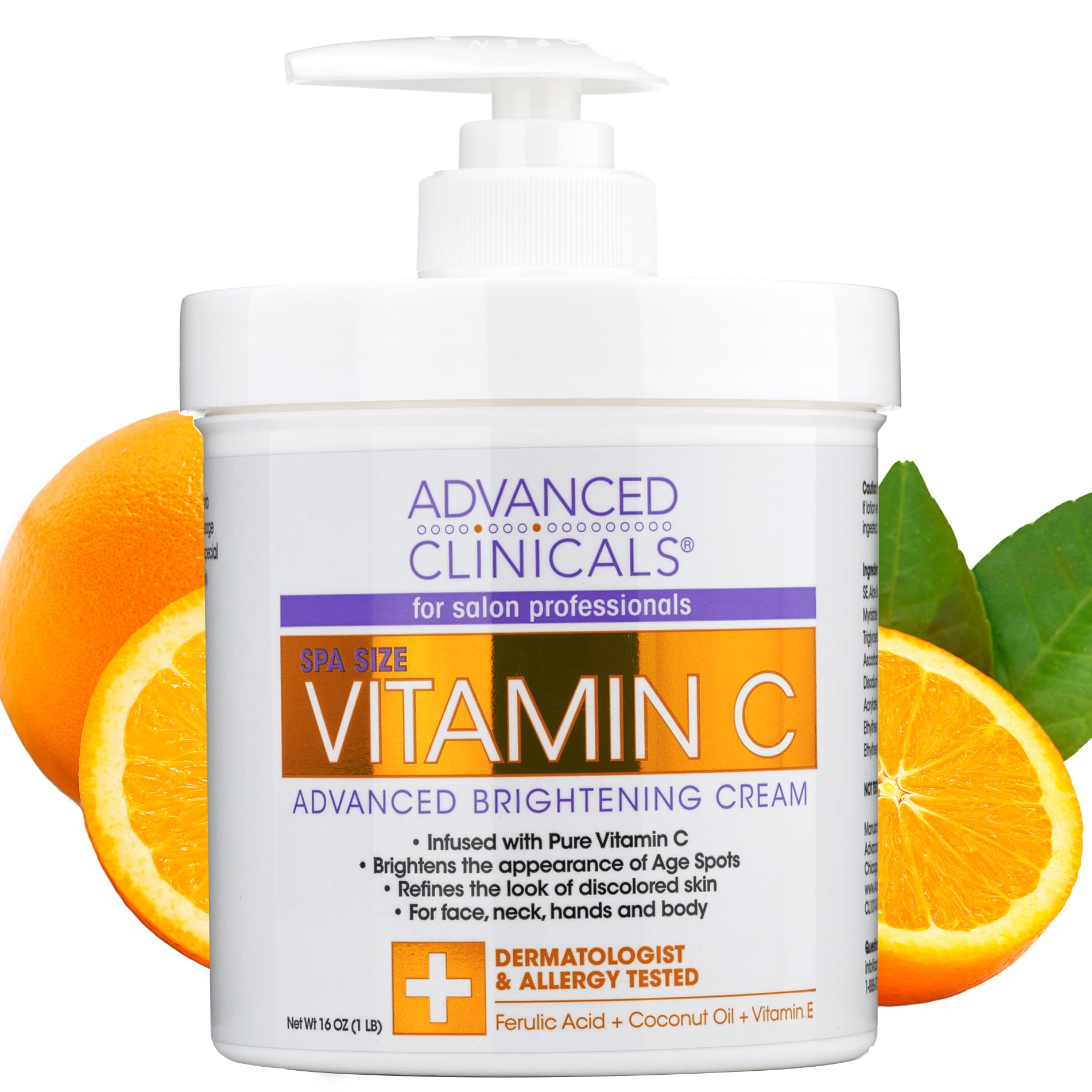 Foto 1 | Crema Hidratante Advanced Clinicals Con Vitamina C, 480 Ml, Para Rostro Y Cuerpo - Venta Internacional.