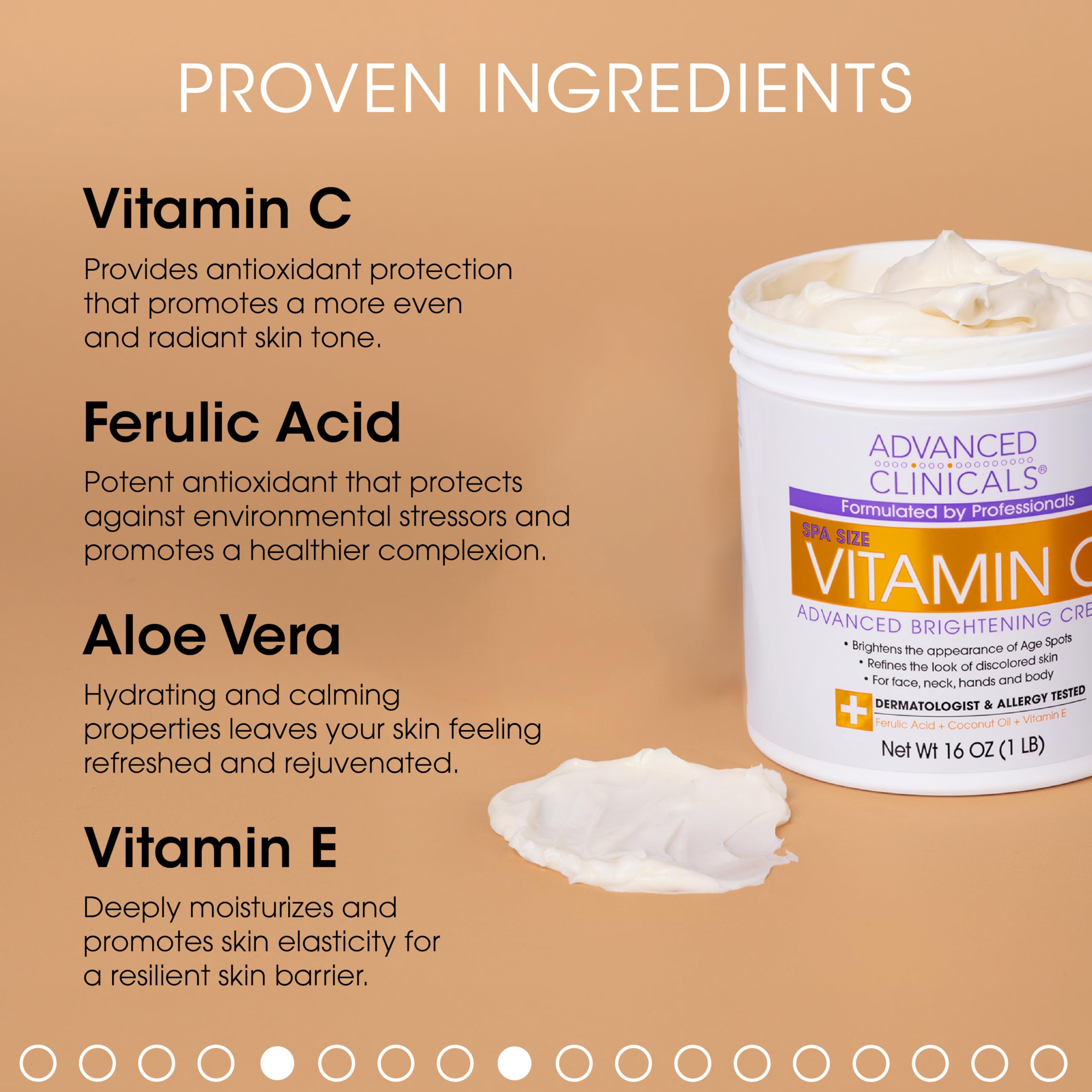 Foto 3 pulgar | Crema Hidratante Advanced Clinicals Con Vitamina C, 480 Ml, Para Rostro Y Cuerpo - Venta Internacional.