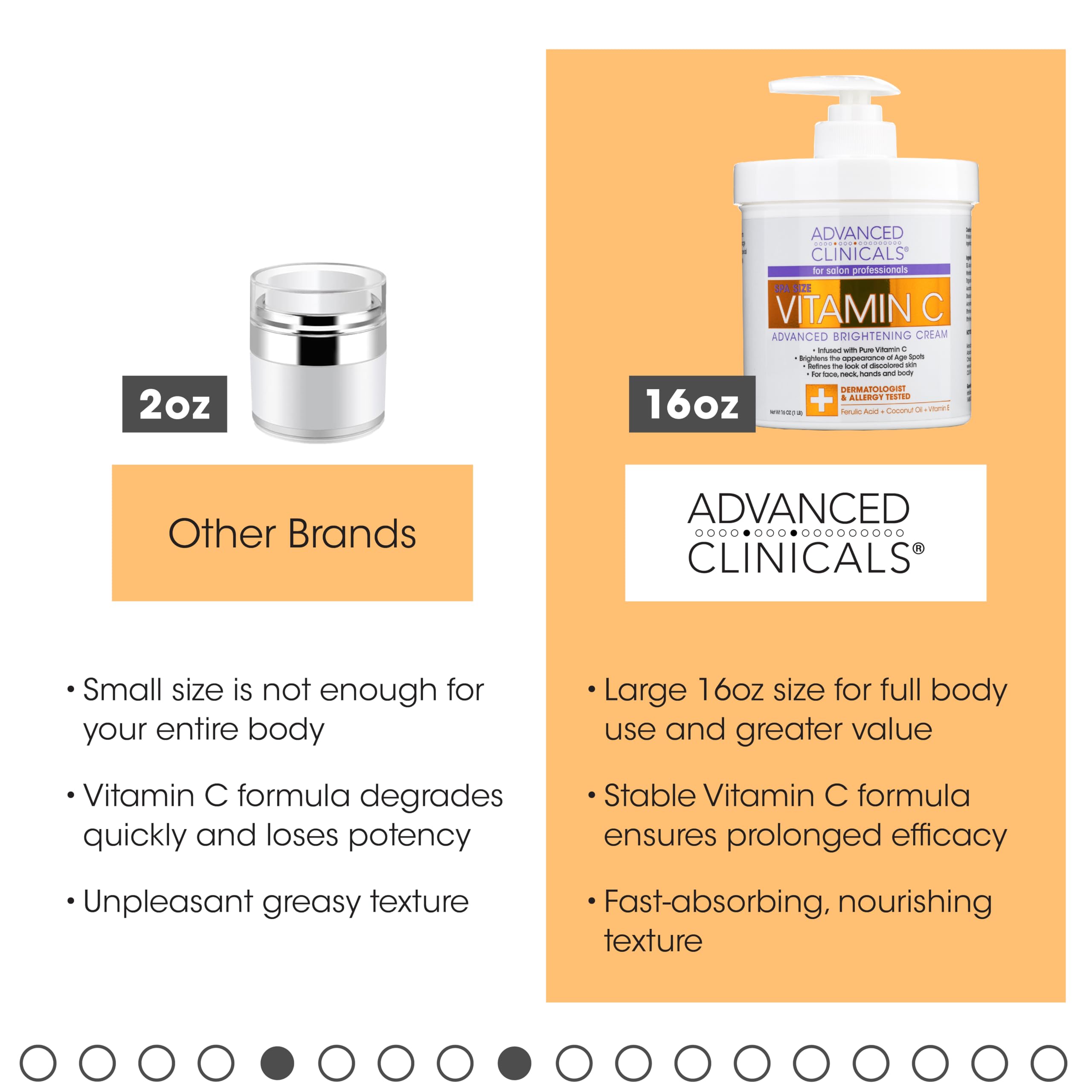 Foto 6 | Crema Hidratante Advanced Clinicals Con Vitamina C, 480 Ml, Para Rostro Y Cuerpo - Venta Internacional.