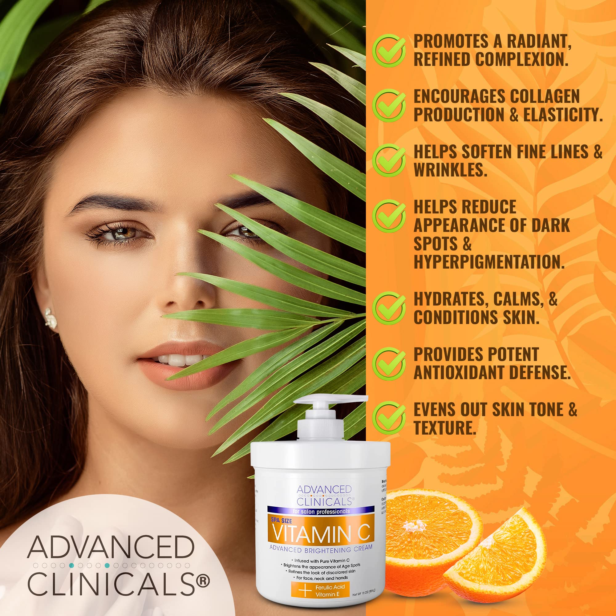 Foto 7 | Crema Hidratante Advanced Clinicals Con Vitamina C, 480 Ml, Para Rostro Y Cuerpo - Venta Internacional.