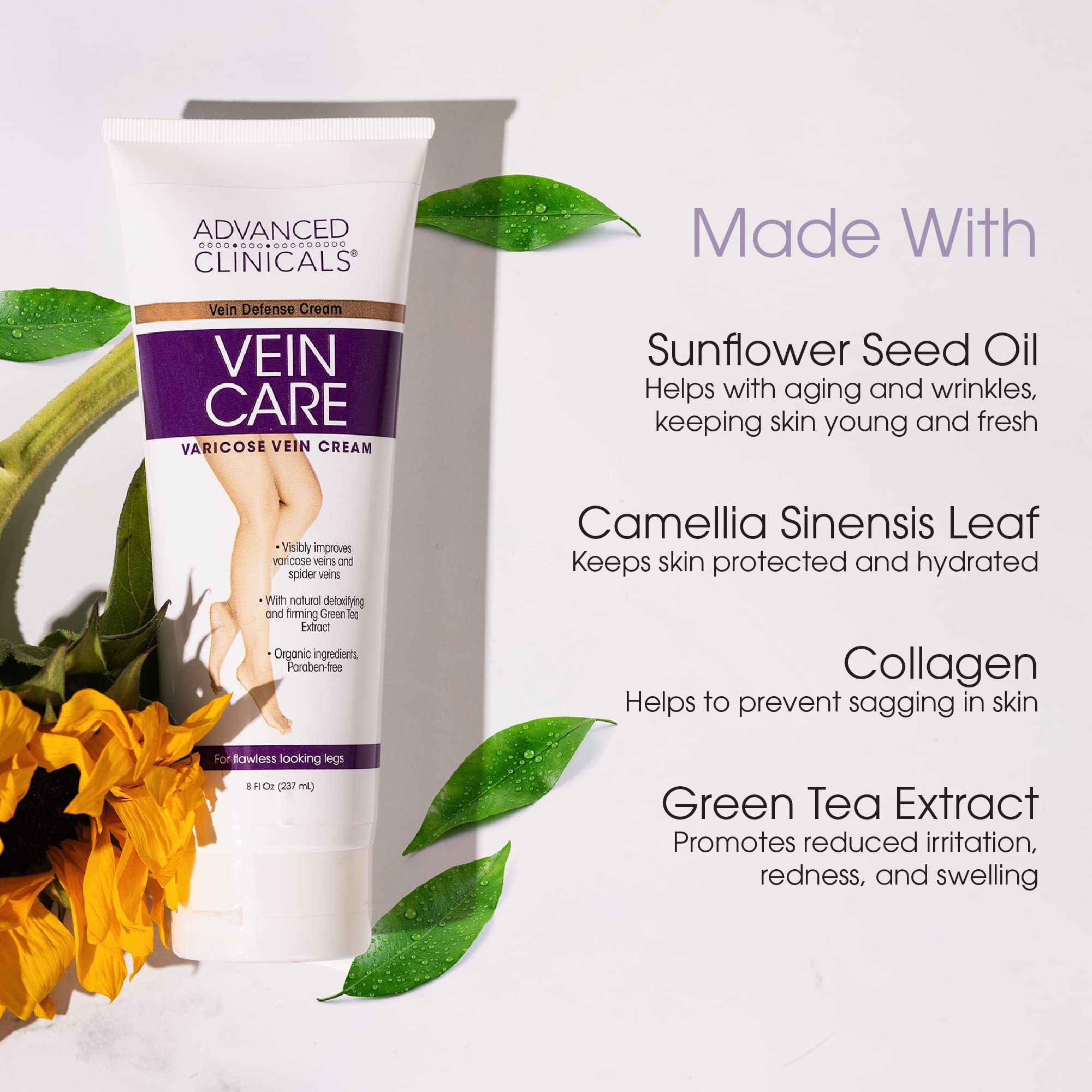 Foto 4 pulgar | Crema Para Varices Advanced Clinicals 240 Ml Con Colágeno - Venta Internacional.