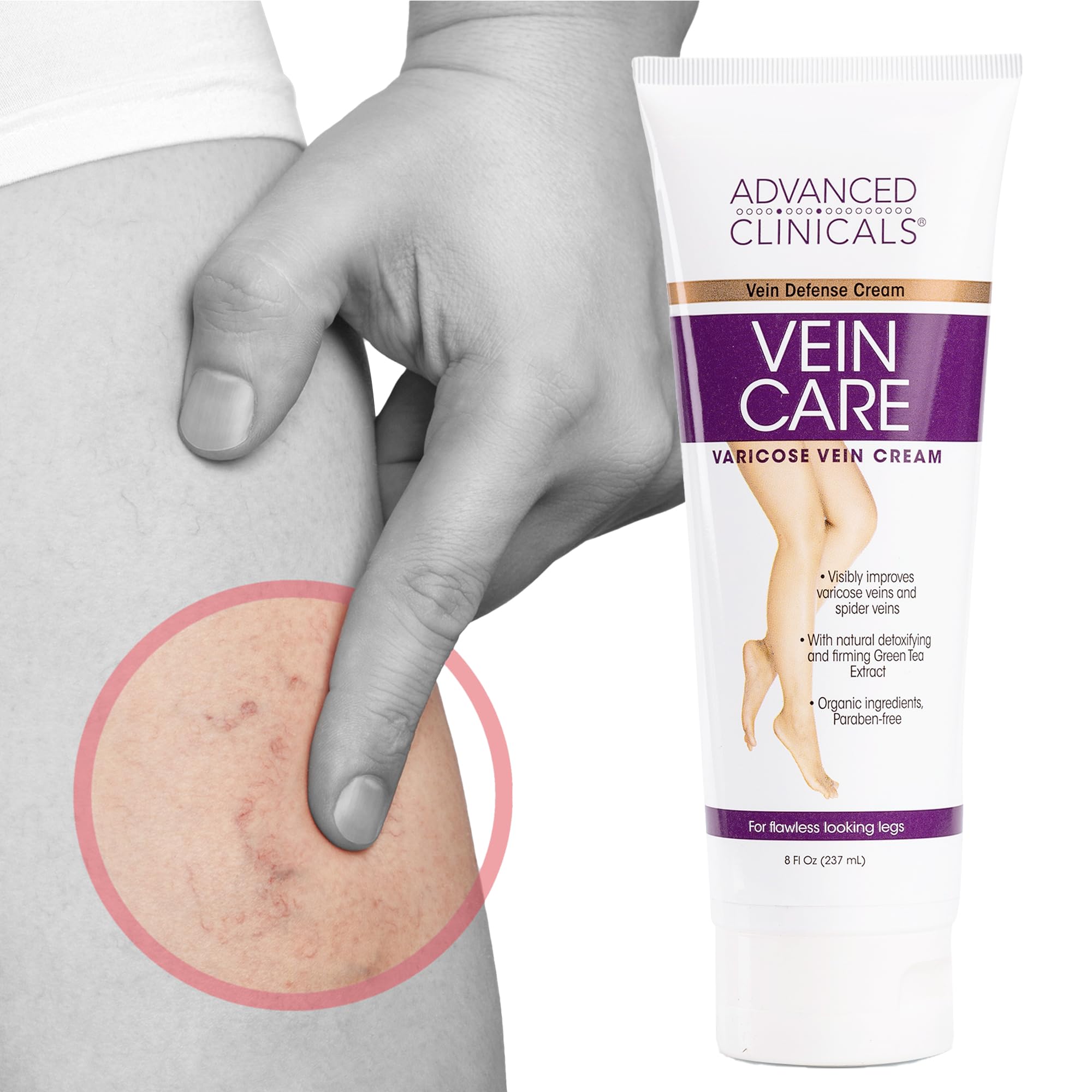Foto 8 pulgar | Crema Para Varices Advanced Clinicals 240 Ml Con Colágeno - Venta Internacional.