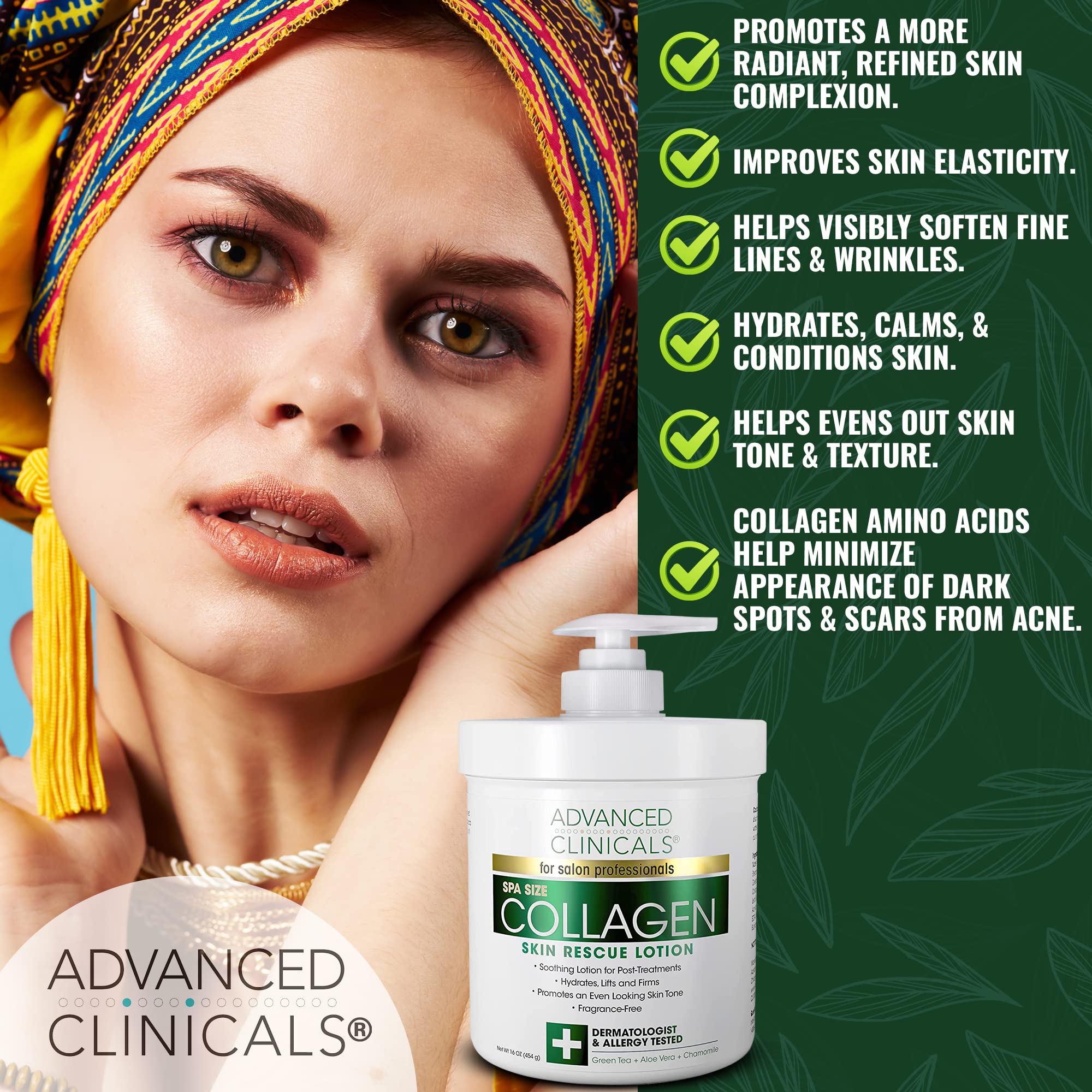 Foto 3 | Loción Advanced Clinicals Collagen Skin Rescue 480 Ml - Venta Internacional.