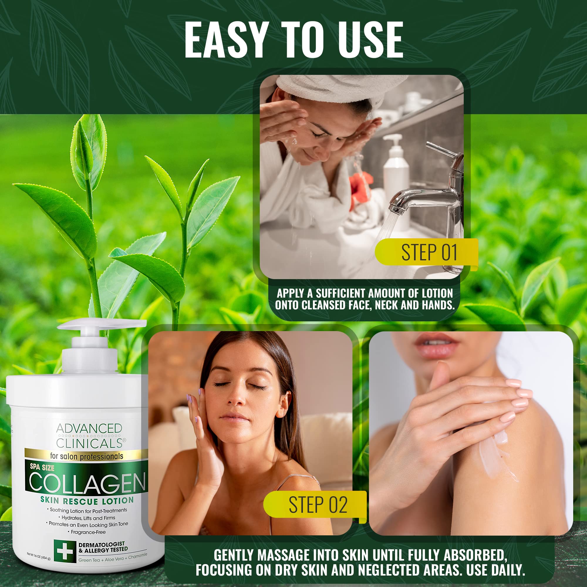 Foto 5 | Loción Advanced Clinicals Collagen Skin Rescue 480 Ml - Venta Internacional.