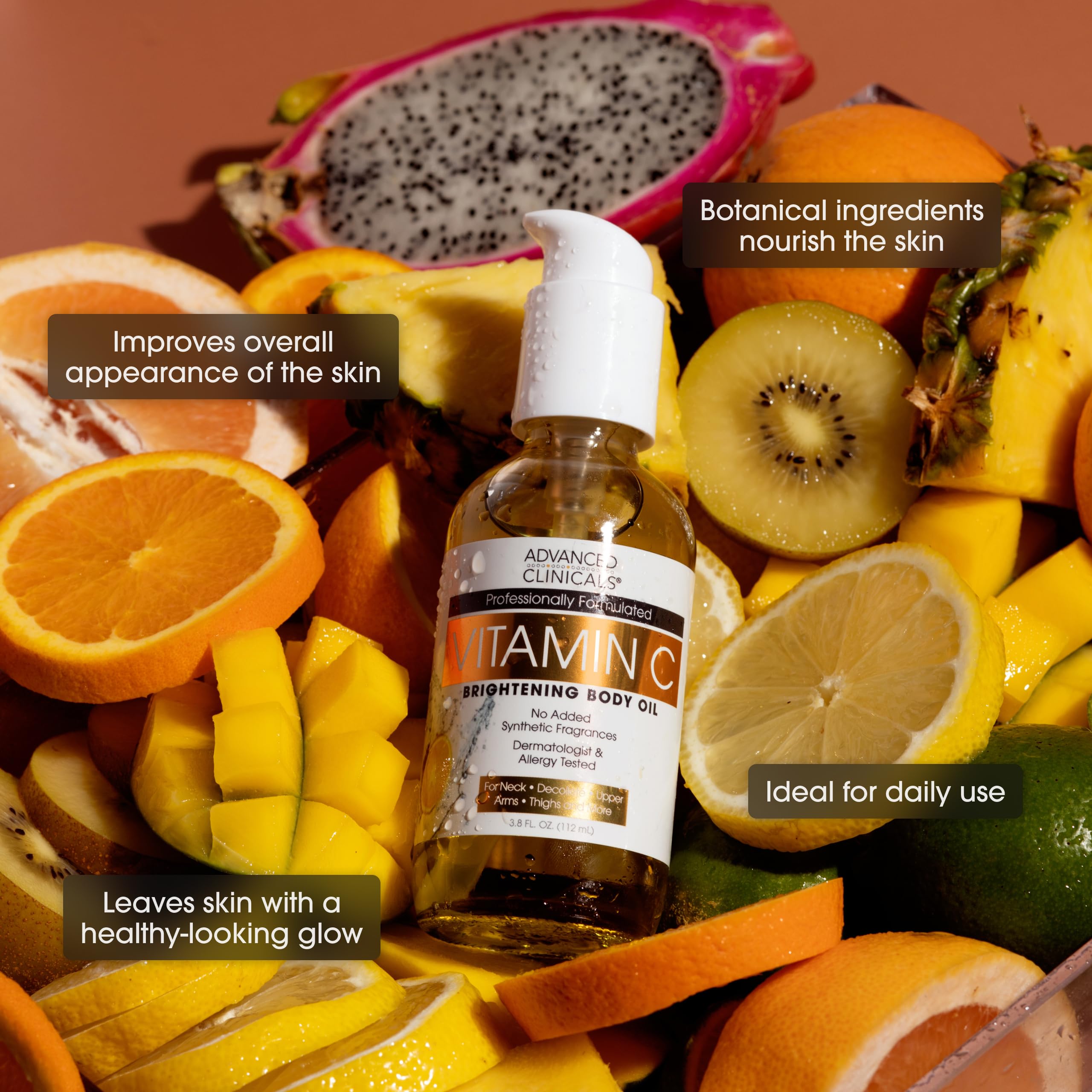 Foto 3 pulgar | Aceite Corporal Advanced Clinicals Vitamina C Con Vitamina E 110 Ml - Venta Internacional.